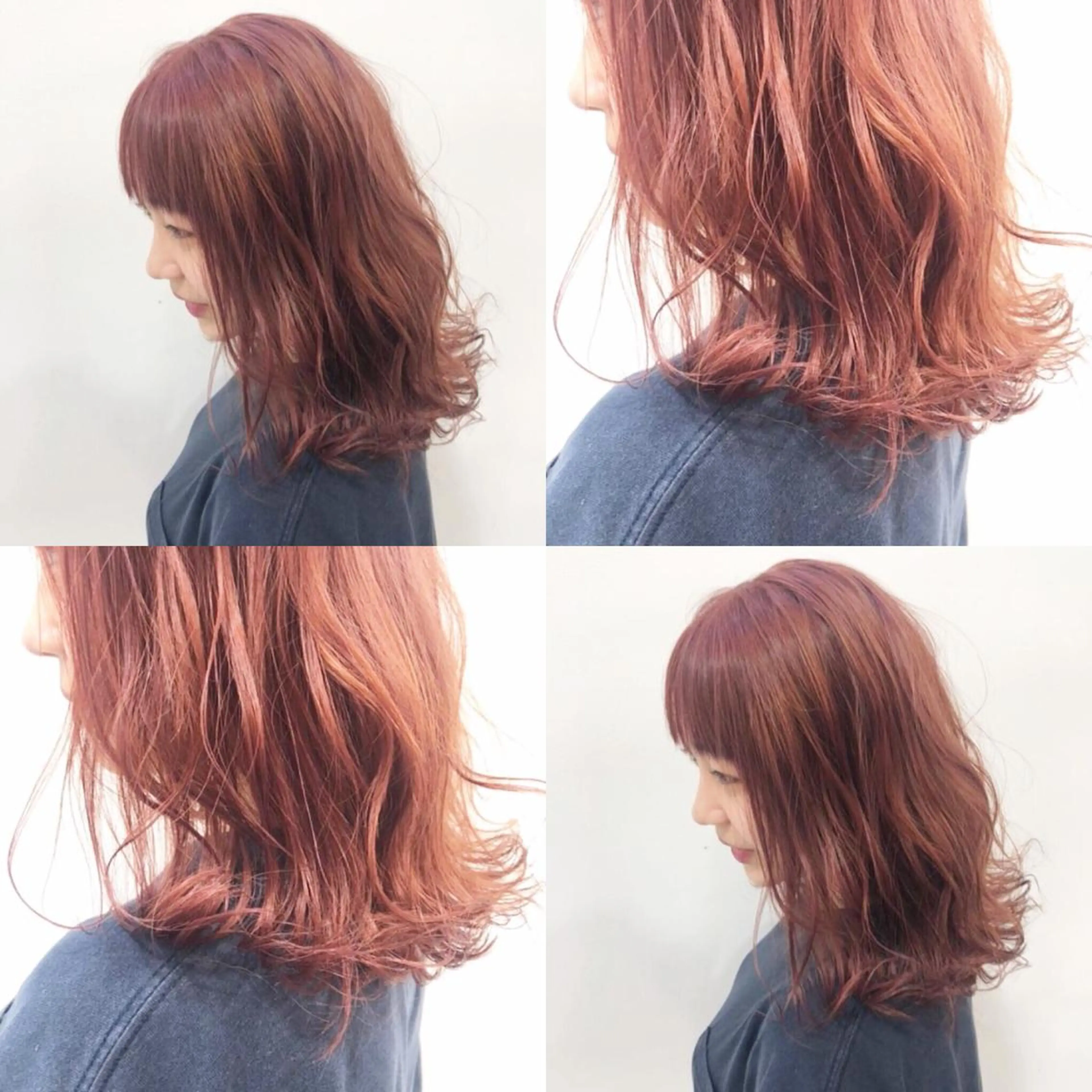 セミロング カラー ハイトーンカラー オレンジ 縮毛矯正 トリートメント 🌻Insta指名 NO.1🌻Shoのヘアスタイル