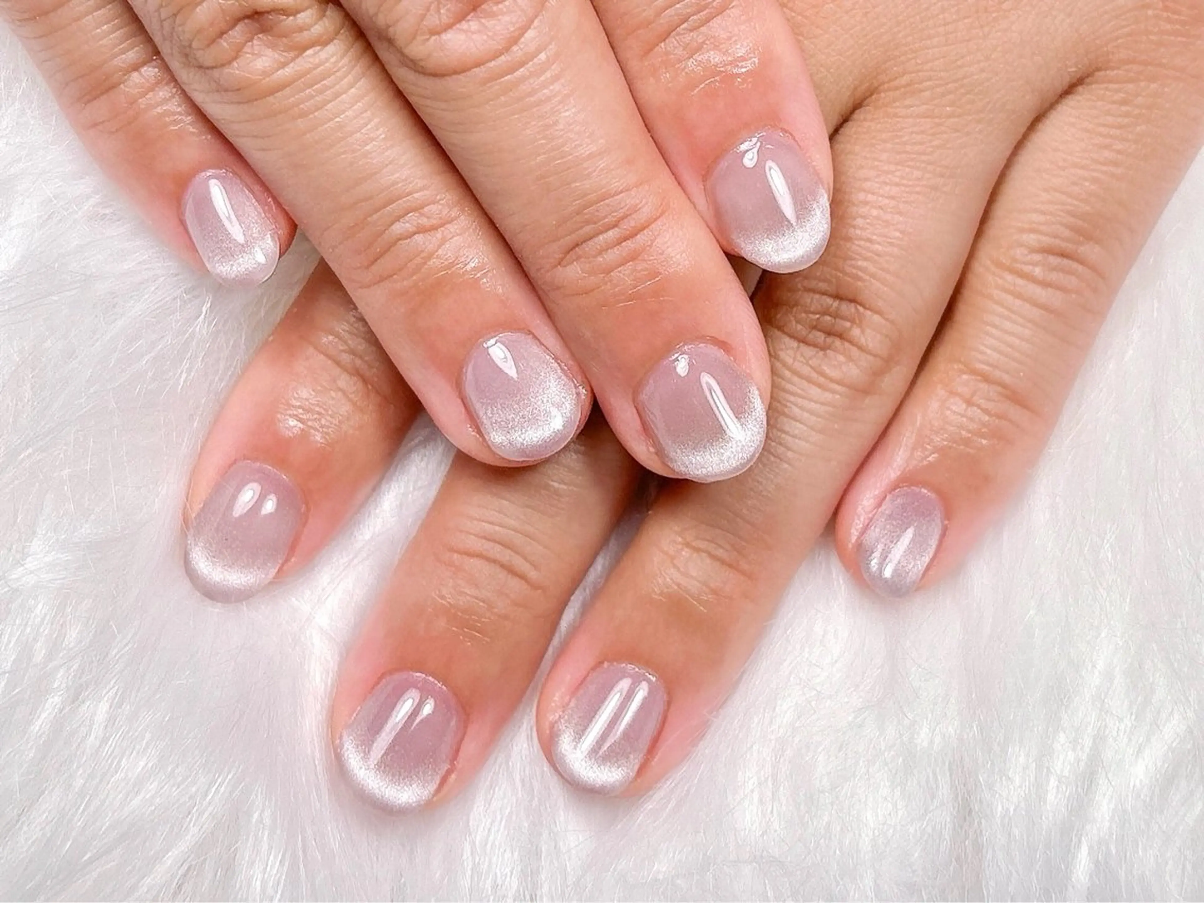 ネイル フレンチネイル マグネットネイル マグネットフレンチ ハンドネイル 🌟Pikarin Nail🌟のネイルデザイン