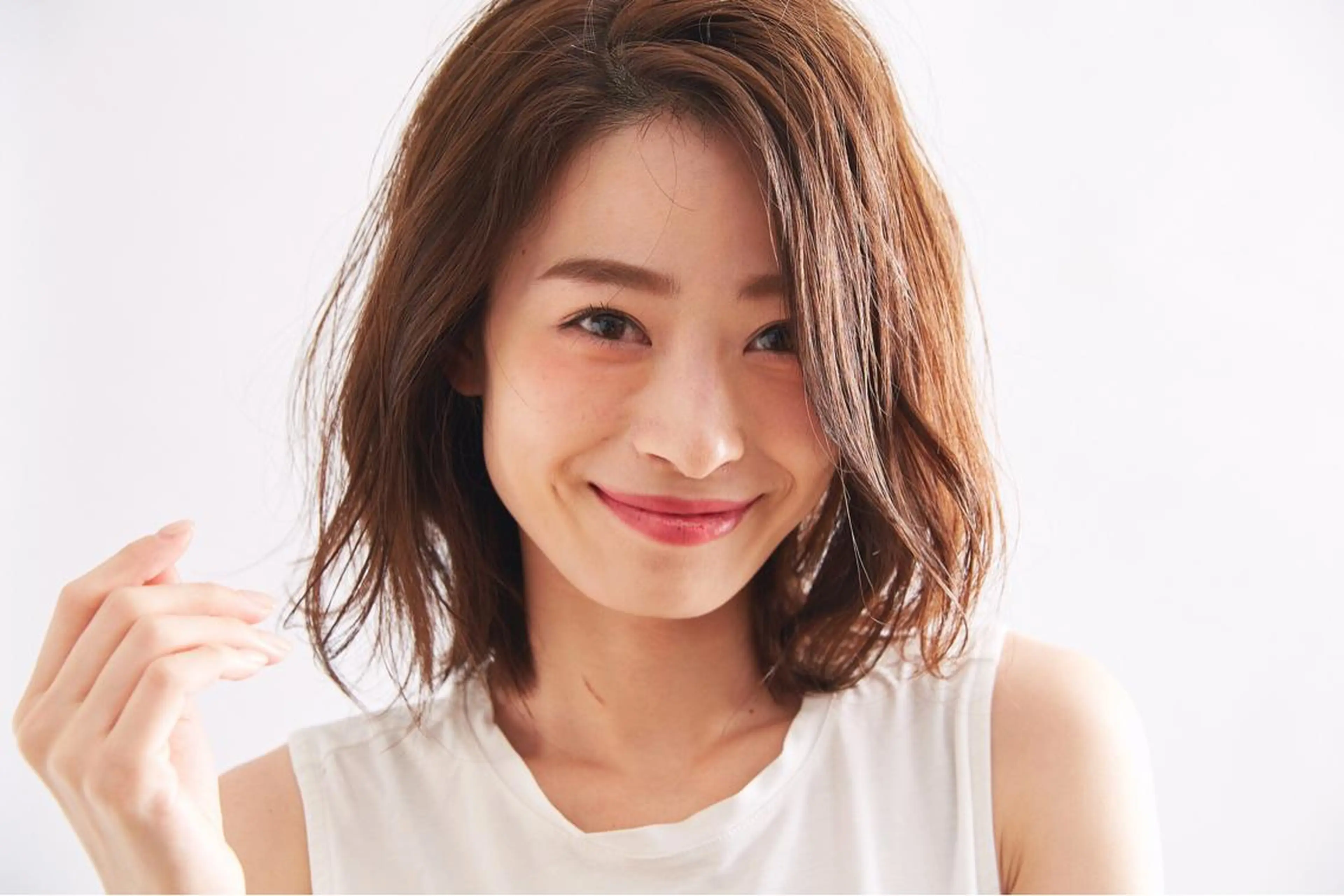ミディアム カラー パーマ ヘアアレンジ メンズ キッズ ネイル マツエク・マツパ アティリー 西梅田のヘアスタイル