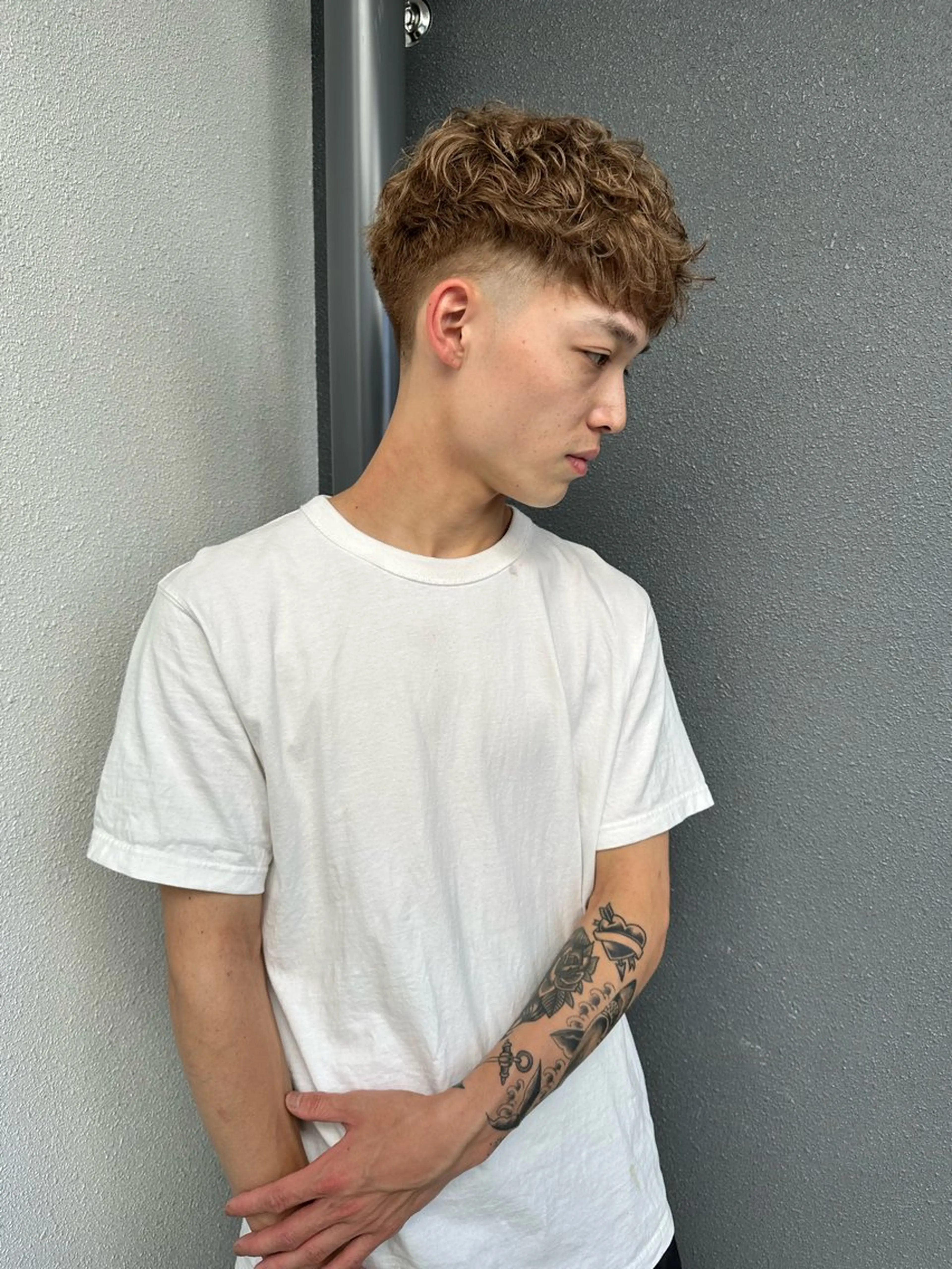 ショート カラー メンズ カット ヘアカラー 木下 健心のヘアスタイル