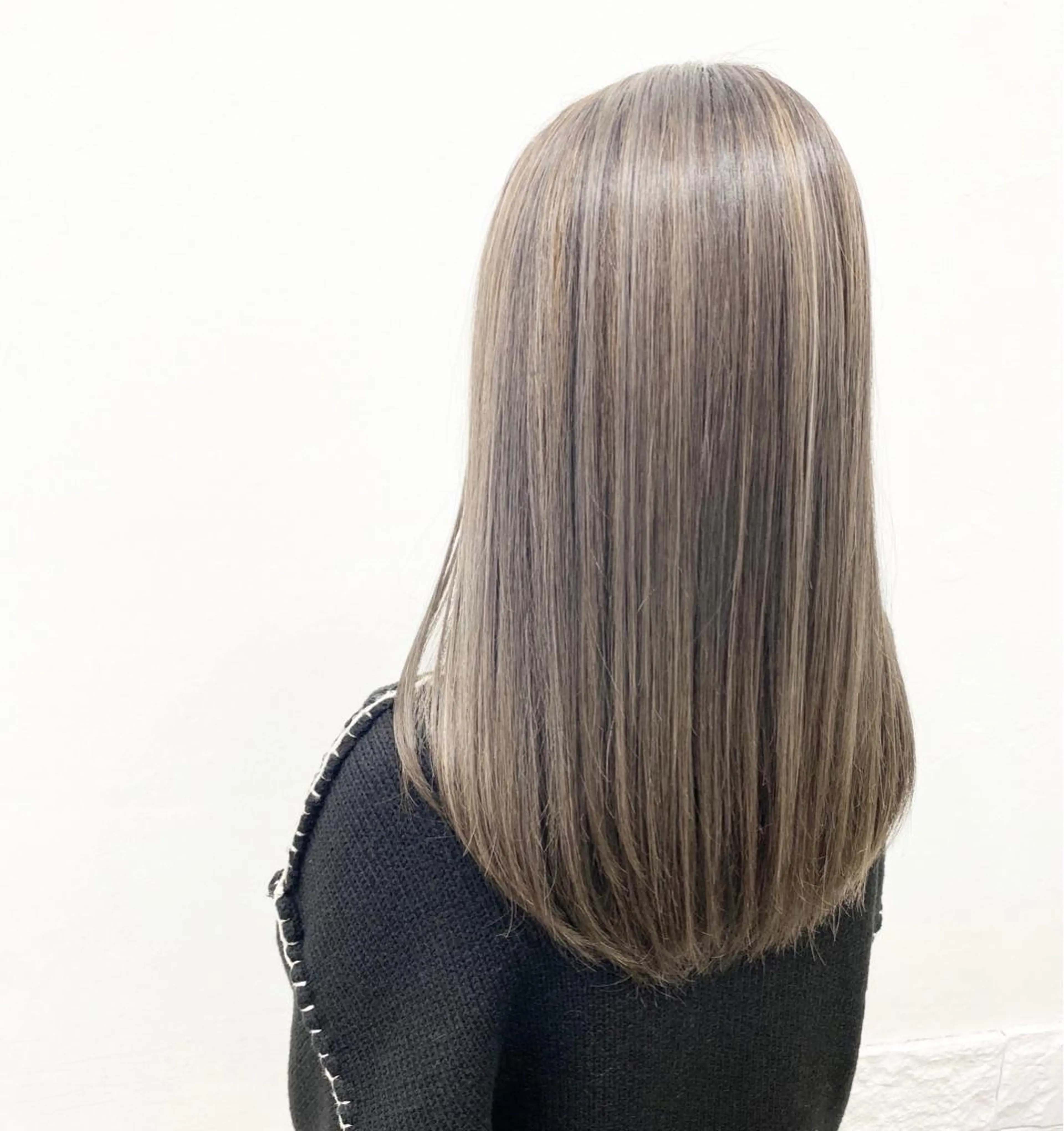 ロング カラー ヘアアレンジ ハイライトカラー ハイライト 小顔カット 白髪ぼかしハイライト 白髪ぼかしカラー中澤のヘアスタイル