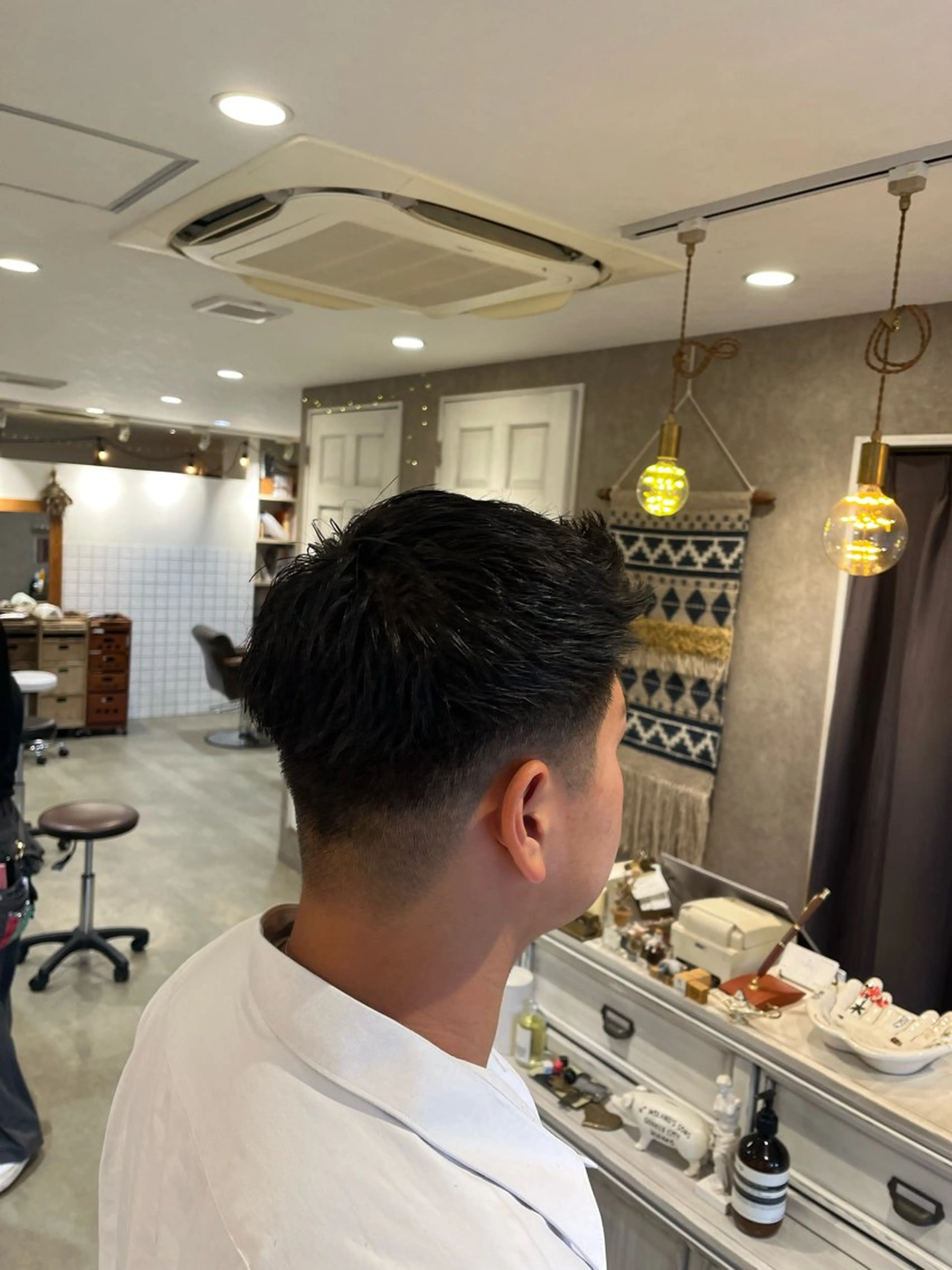 ショート メンズ フェードカット モヒカン カット Lamp所属・🌀メンズパーマ🌀 🐏丸山祐宇🐏のヘアスタイル