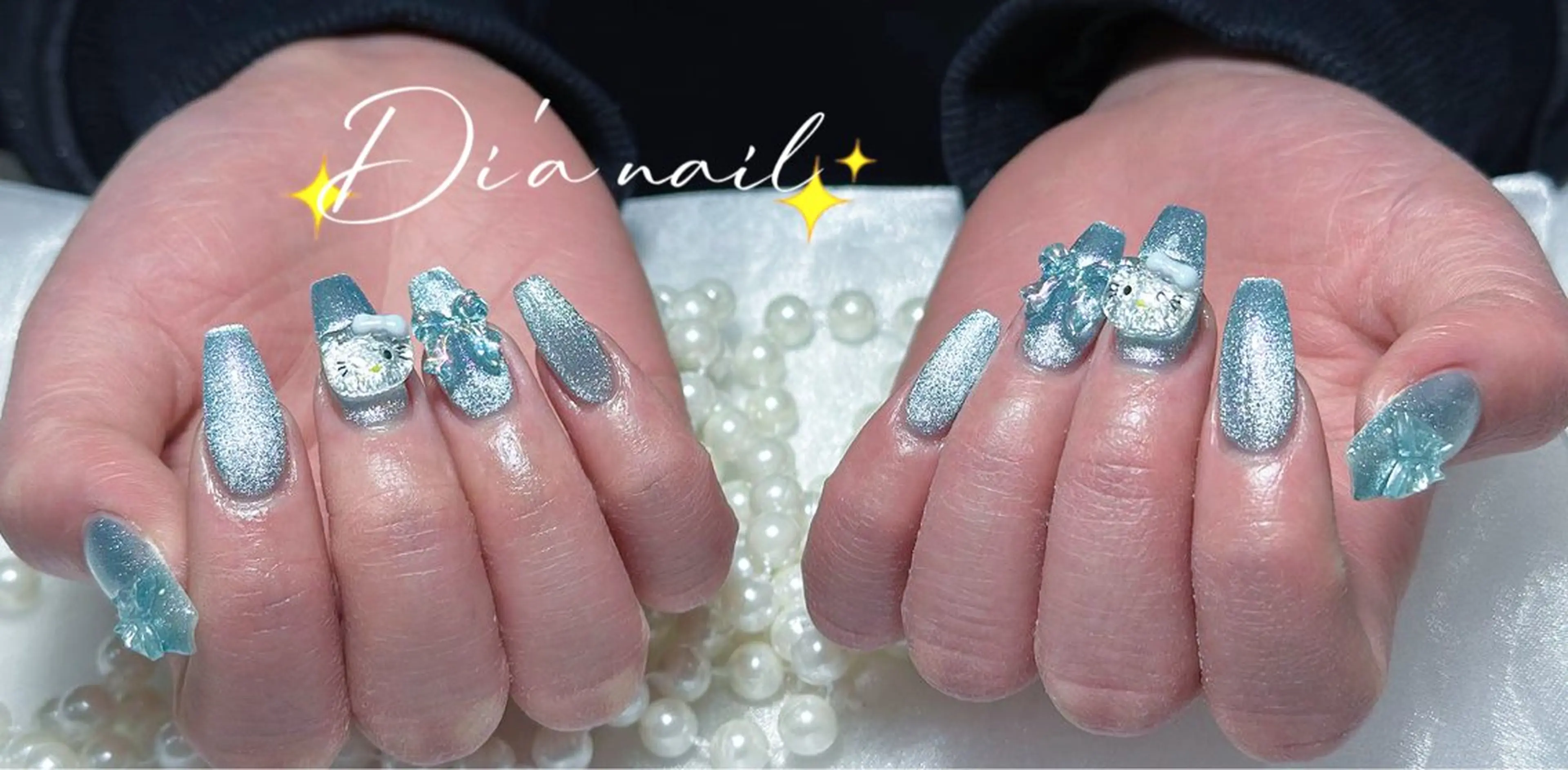 ネイル チークネイル ジェルネイル グラデーション マグネットネイル ニュアンスネイル Di'a nail ネイルサロンのネイルデザイン