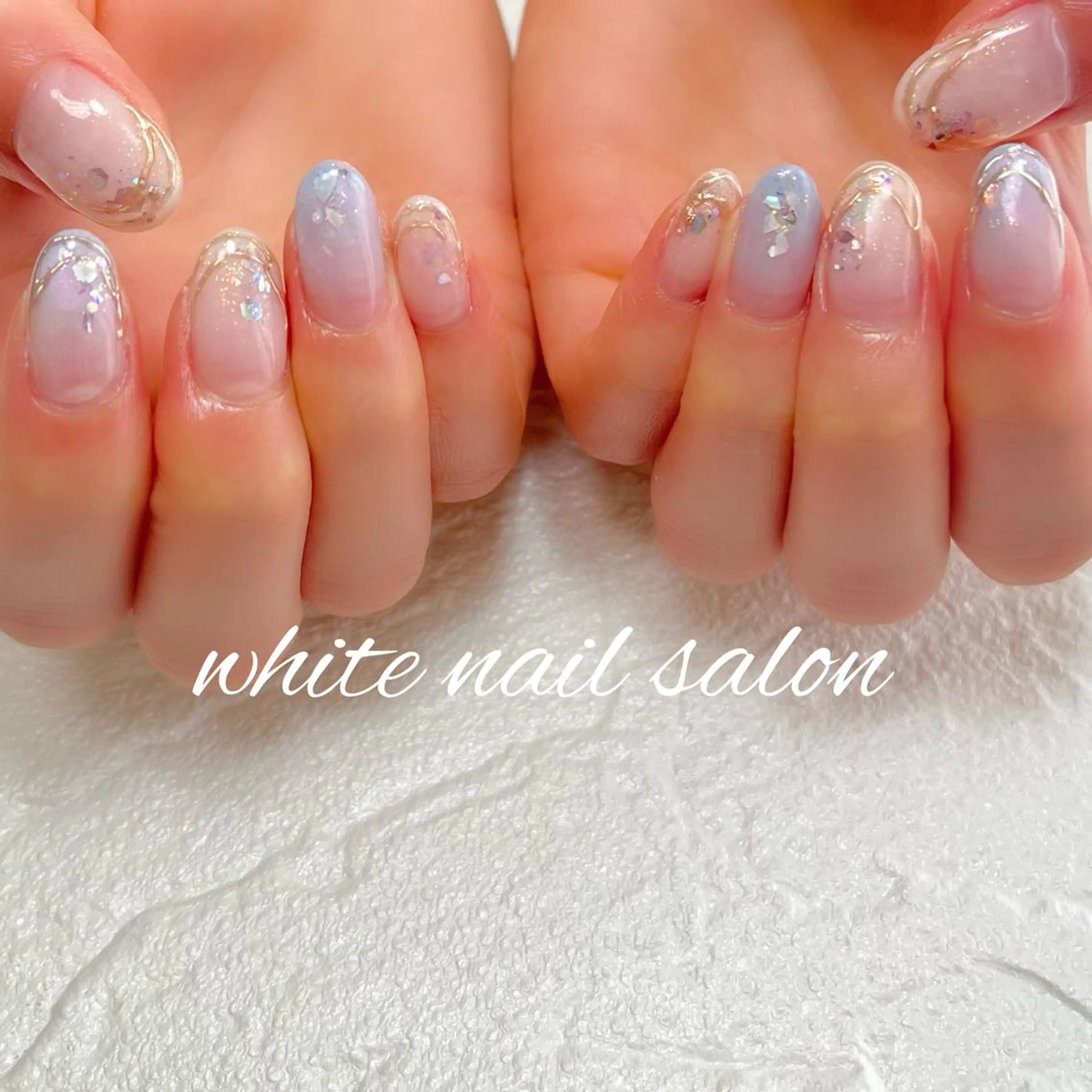ネイル フットネイル ジェルネイル ハードジェル ラメ(グリッター) 持ち込み ハンドネイル white nail salonのネイルデザイン