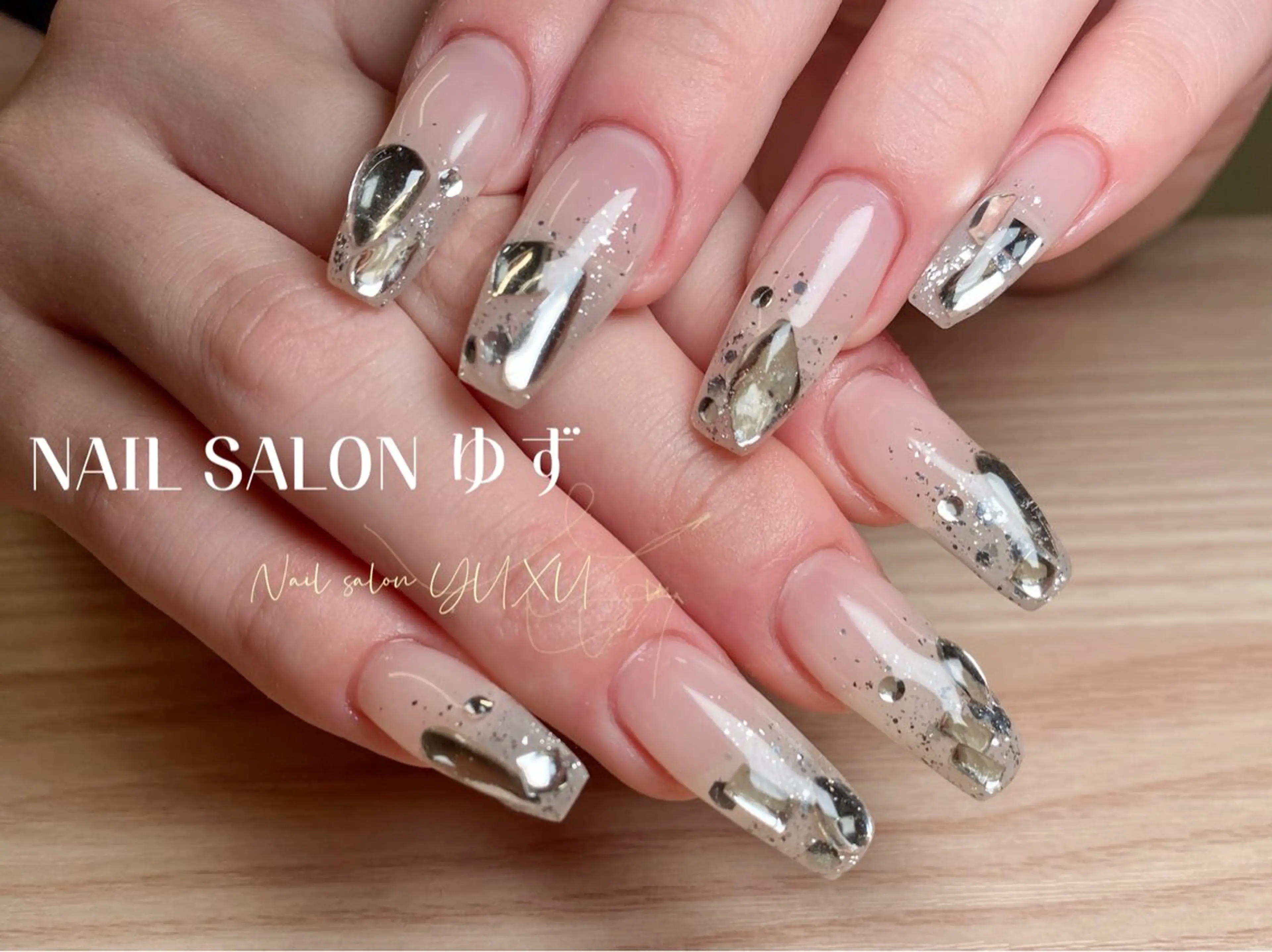 ネイル カジュアル チークネイル フットネイル フレンチネイル ジェルネイル ゆず Nail Salonのネイルデザイン