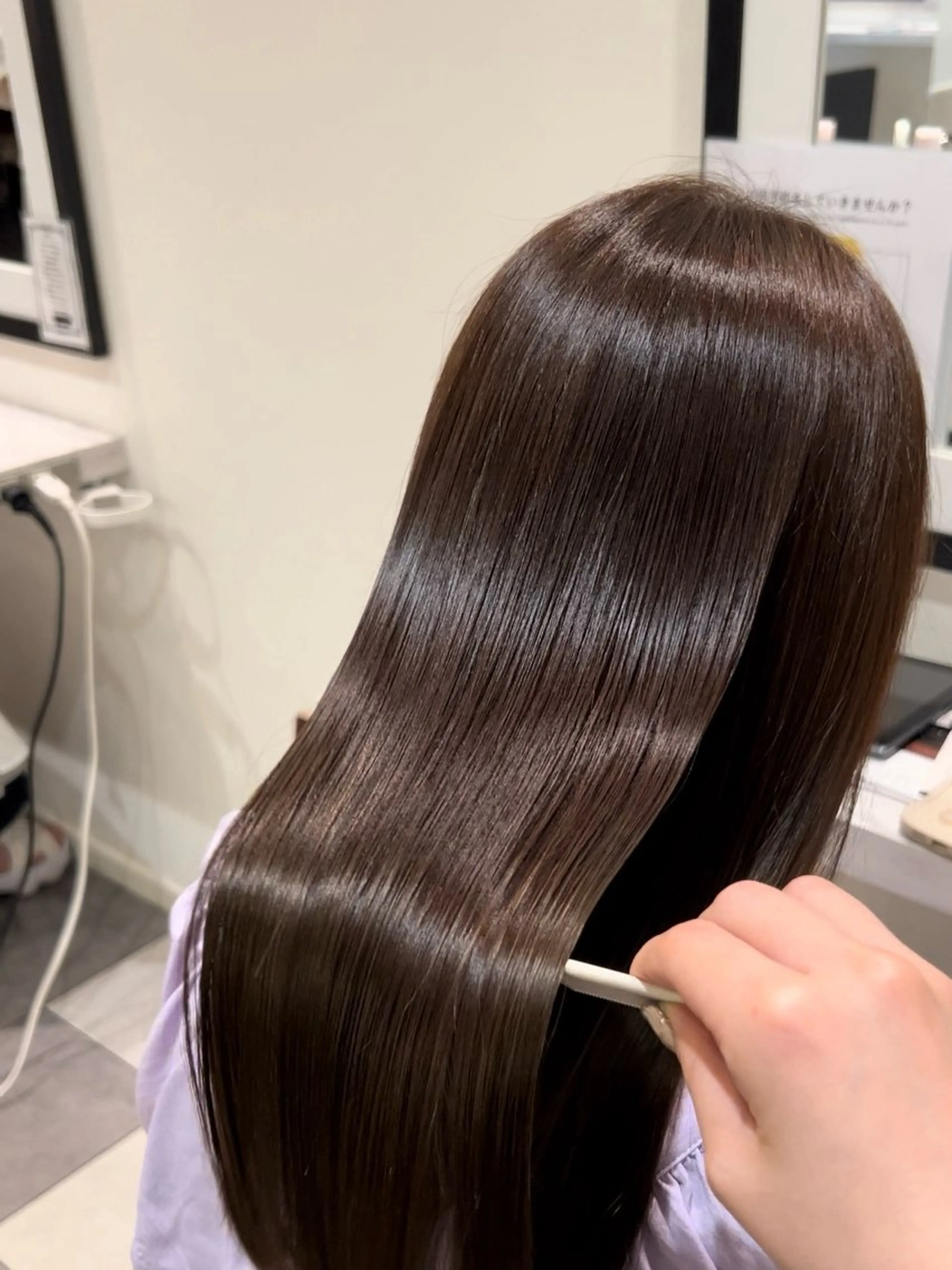 セミロング カラー ベージュカラー ブリーチ ブリーチなしカラー ボブ くびれヘア カット ヘアカラー トリートメント 美髪矯正/ 伊藤 更のヘアスタイル