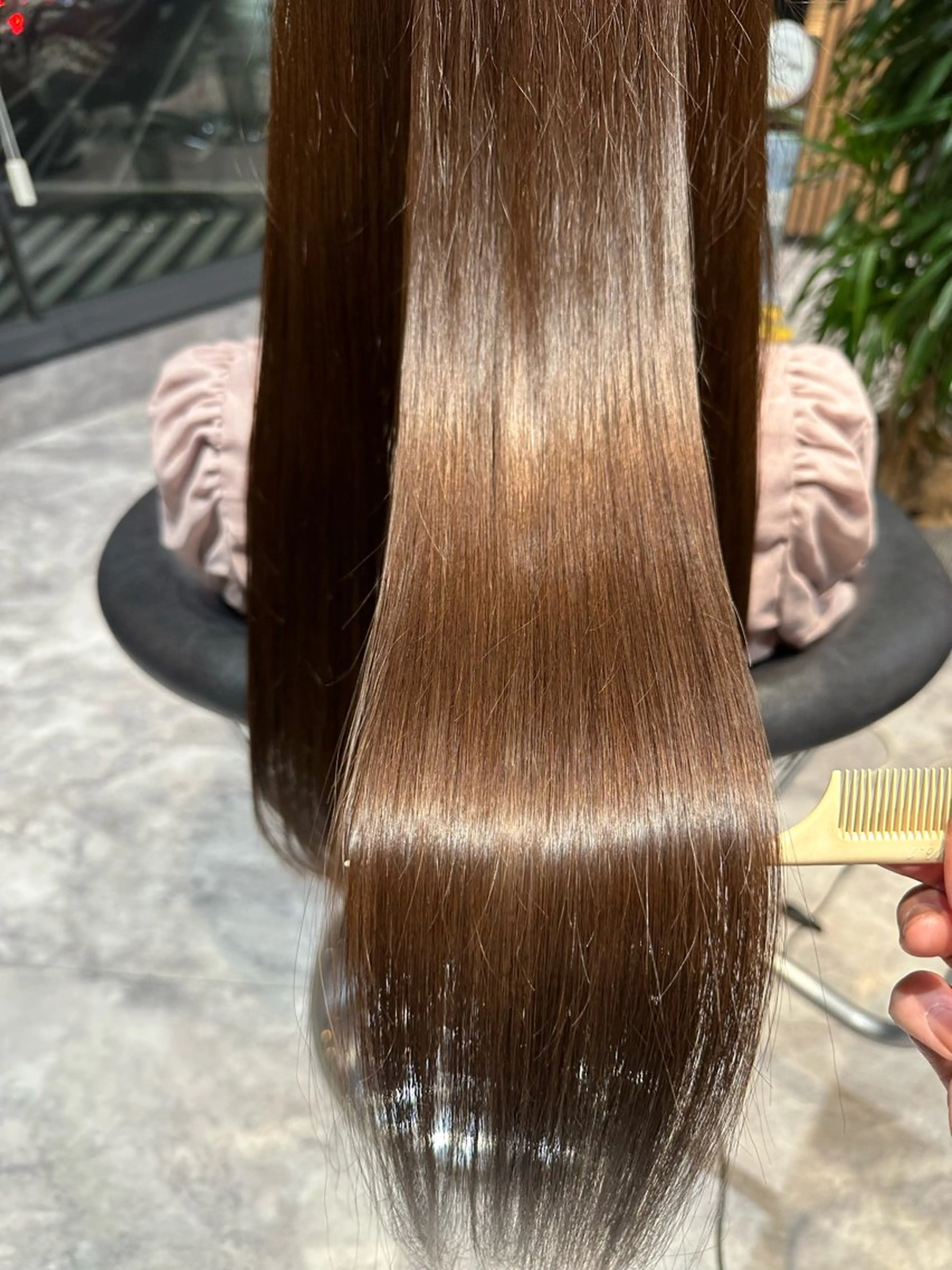 ロング 似合わせカット カット ヘアカラー トリートメント ヘッドスパ レスピア銀座中央通り店所属・酸性ストレート/ 透明感カラー/中村利のヘアスタイル
