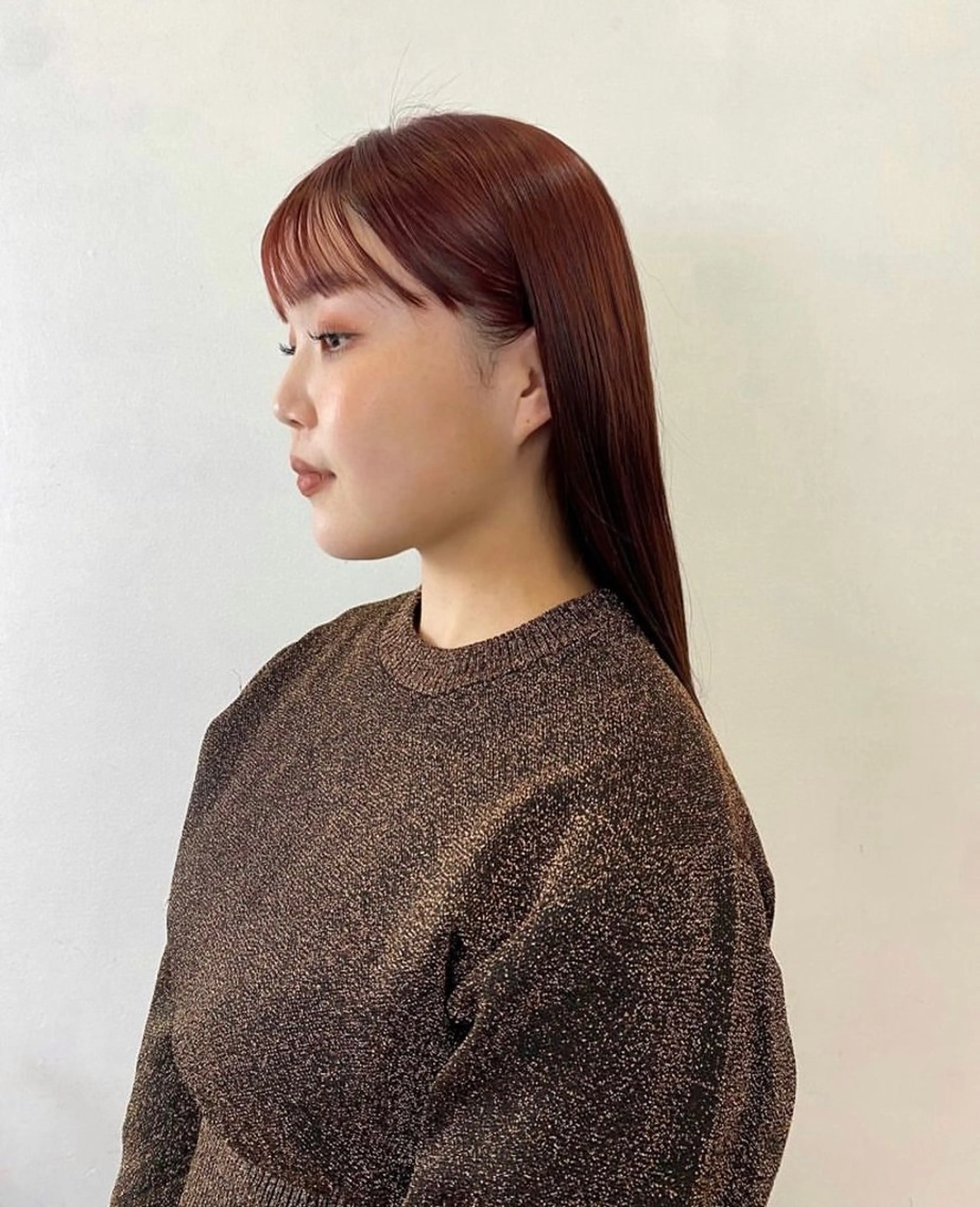 セミロング カラー ヘアカラー 栗崎 菜弥のヘアスタイル