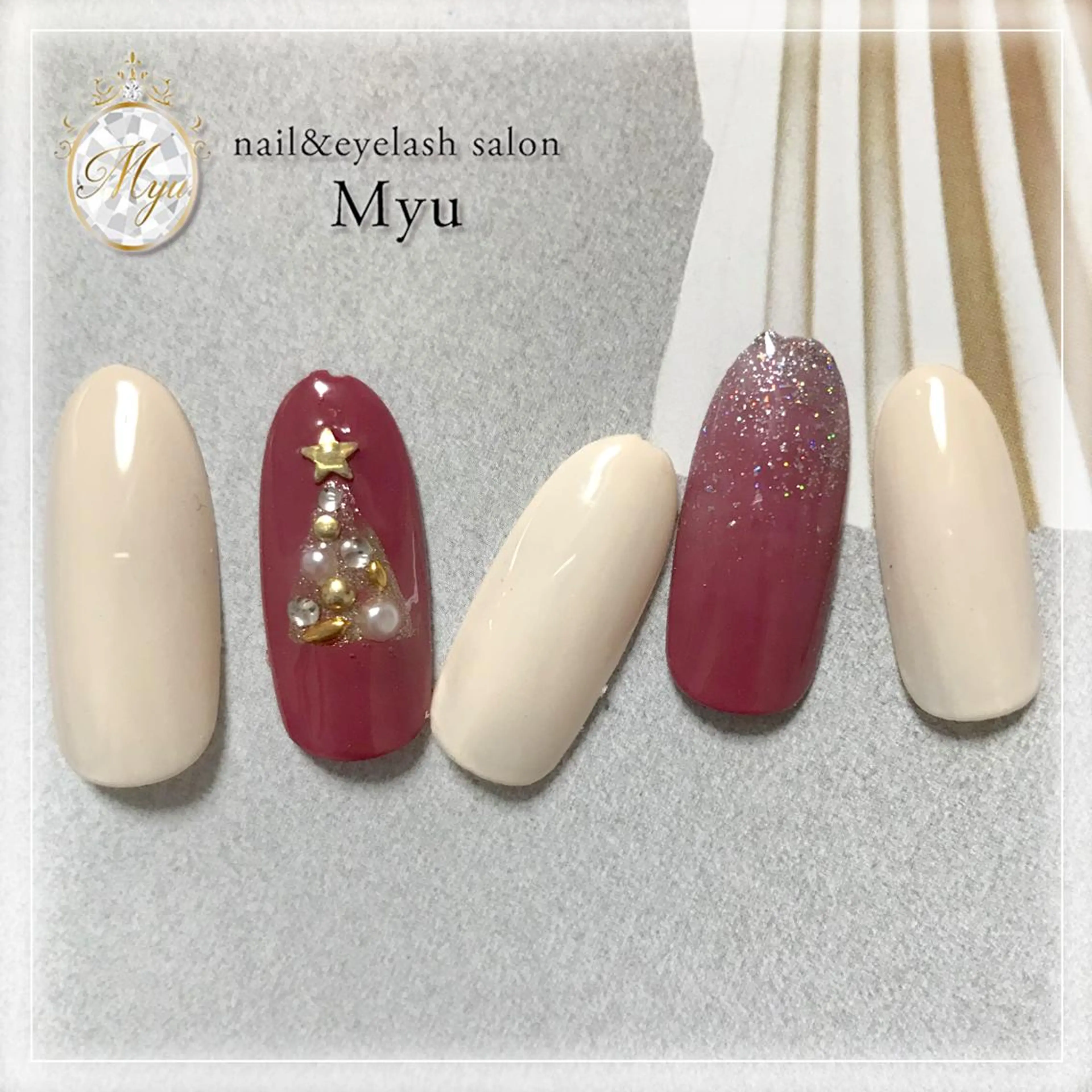 ネイル アートネイル ジェルネイル myu天神店 かえでのネイルデザイン