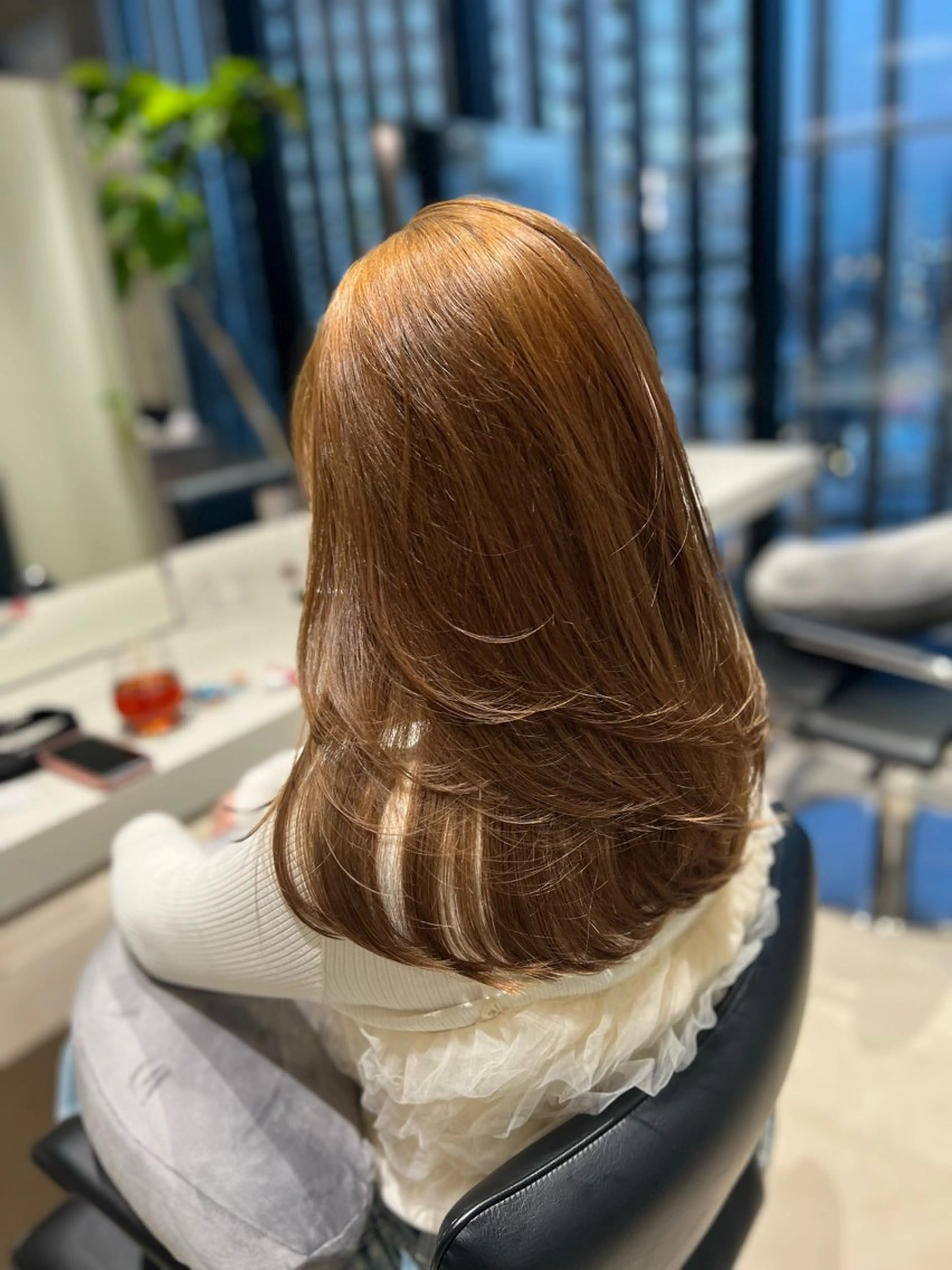 セミロング ヘアカラー トリートメント ブリーチ/髪質改善 shiinaのヘアスタイル