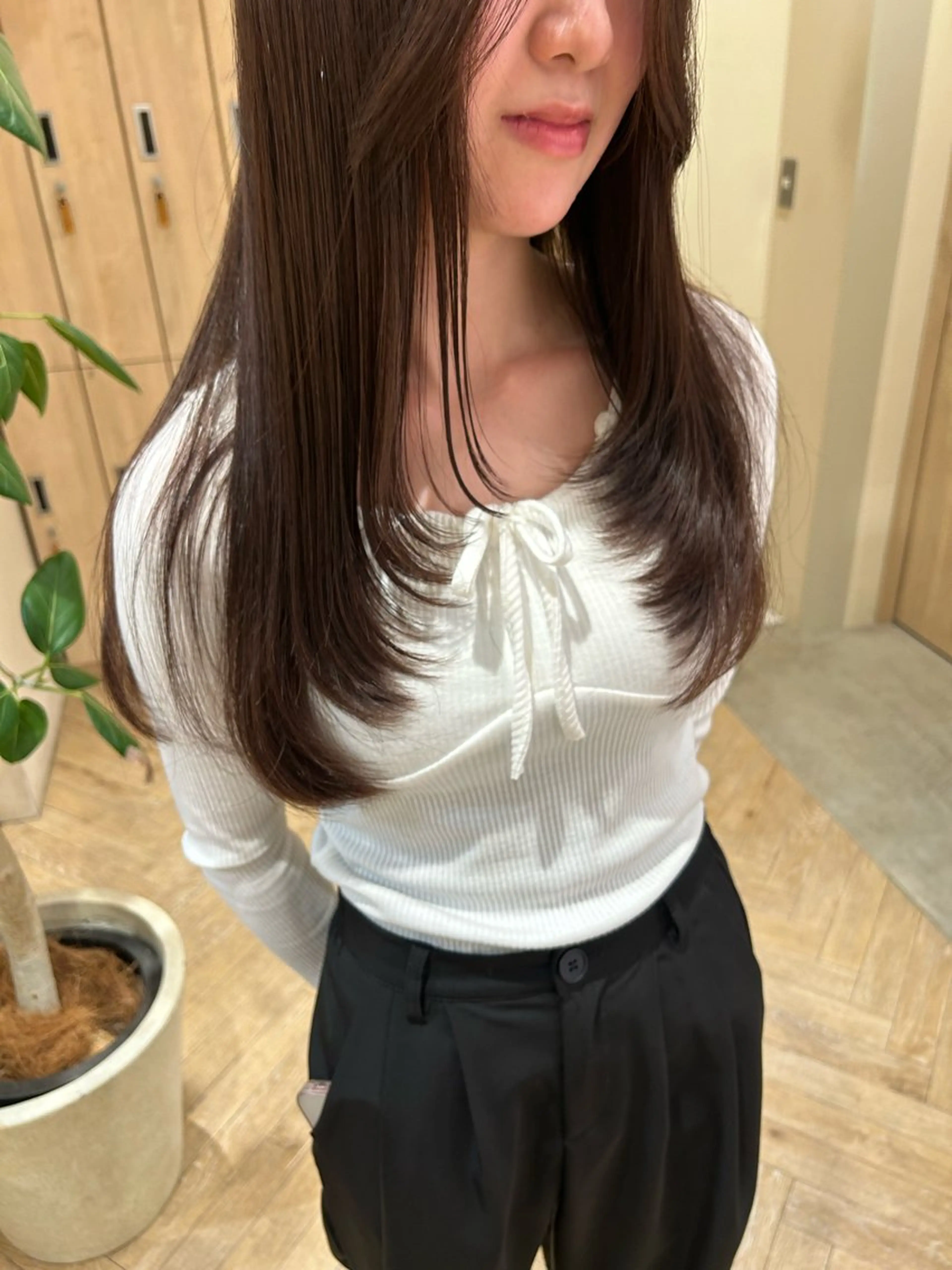 ロング 顔周りカット レイヤーカット 丸みボブ/メンズ /大山杏奈🌙のヘアスタイル