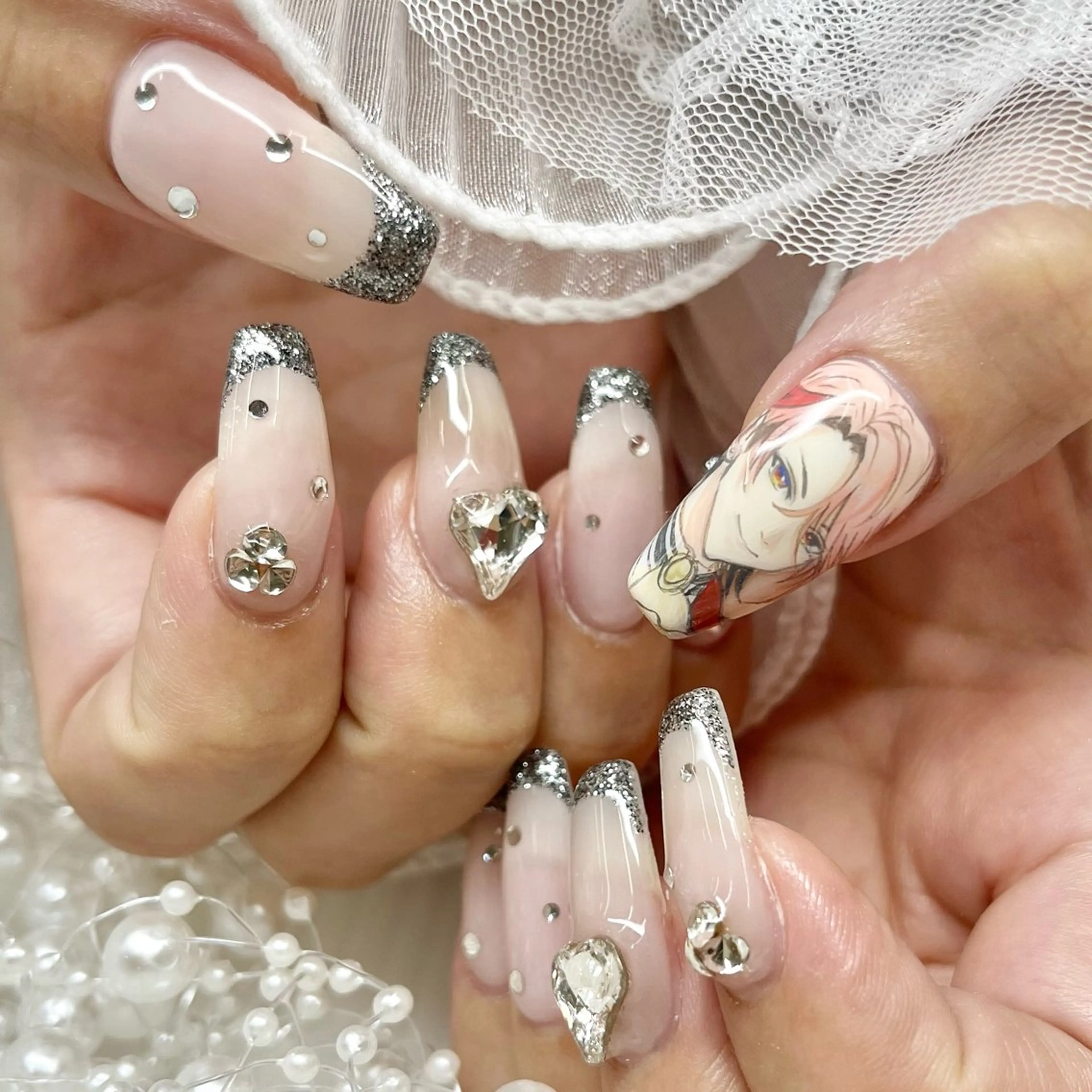 ネイル ハート ハンドネイル 池袋痛ネイル Nok. 渡辺のネイルデザイン