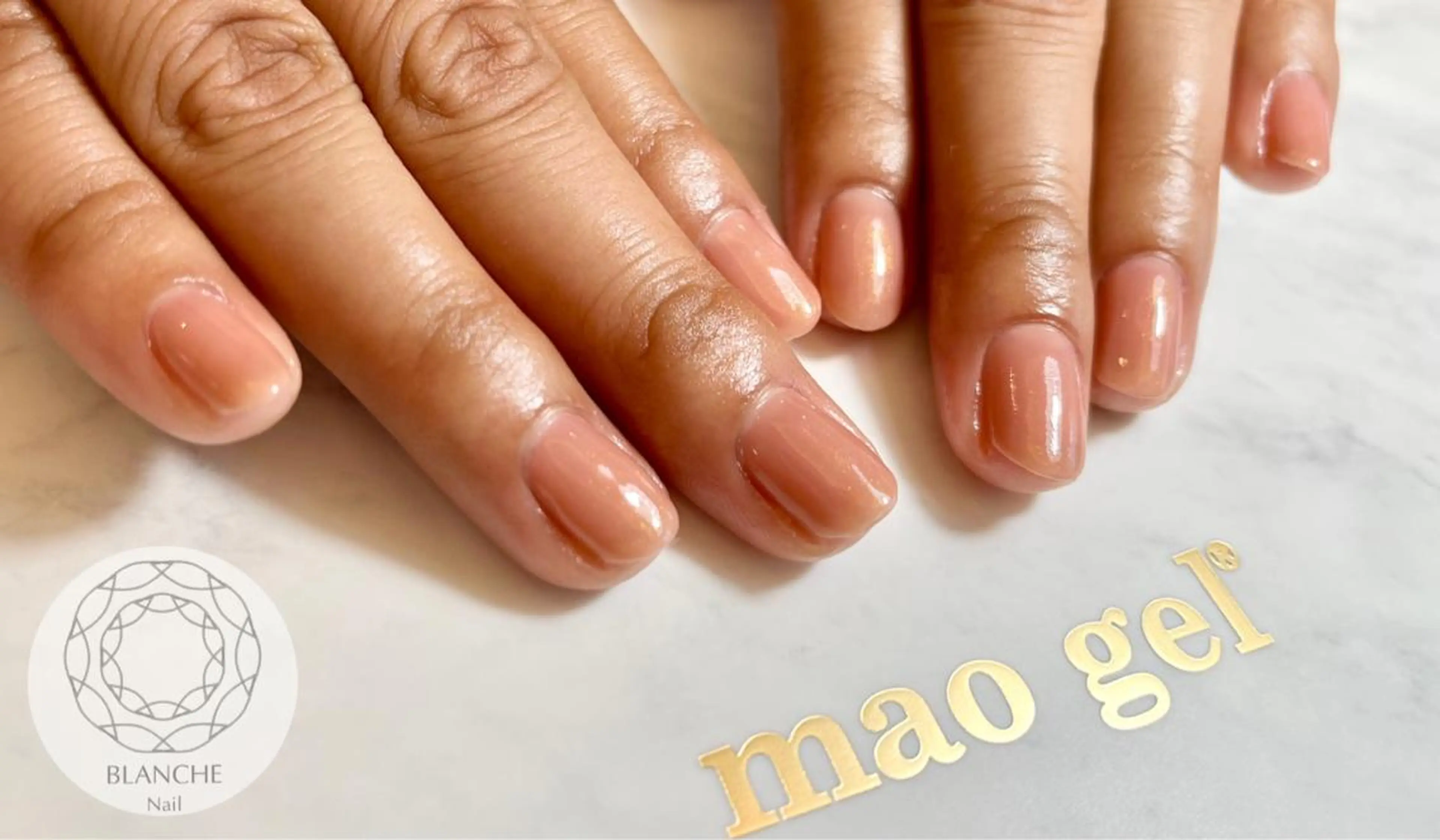 ネイル ジェルネイル オフィスネイル オレンジ パラジェル シンプルネイル BLANCHE Nailのネイルデザイン