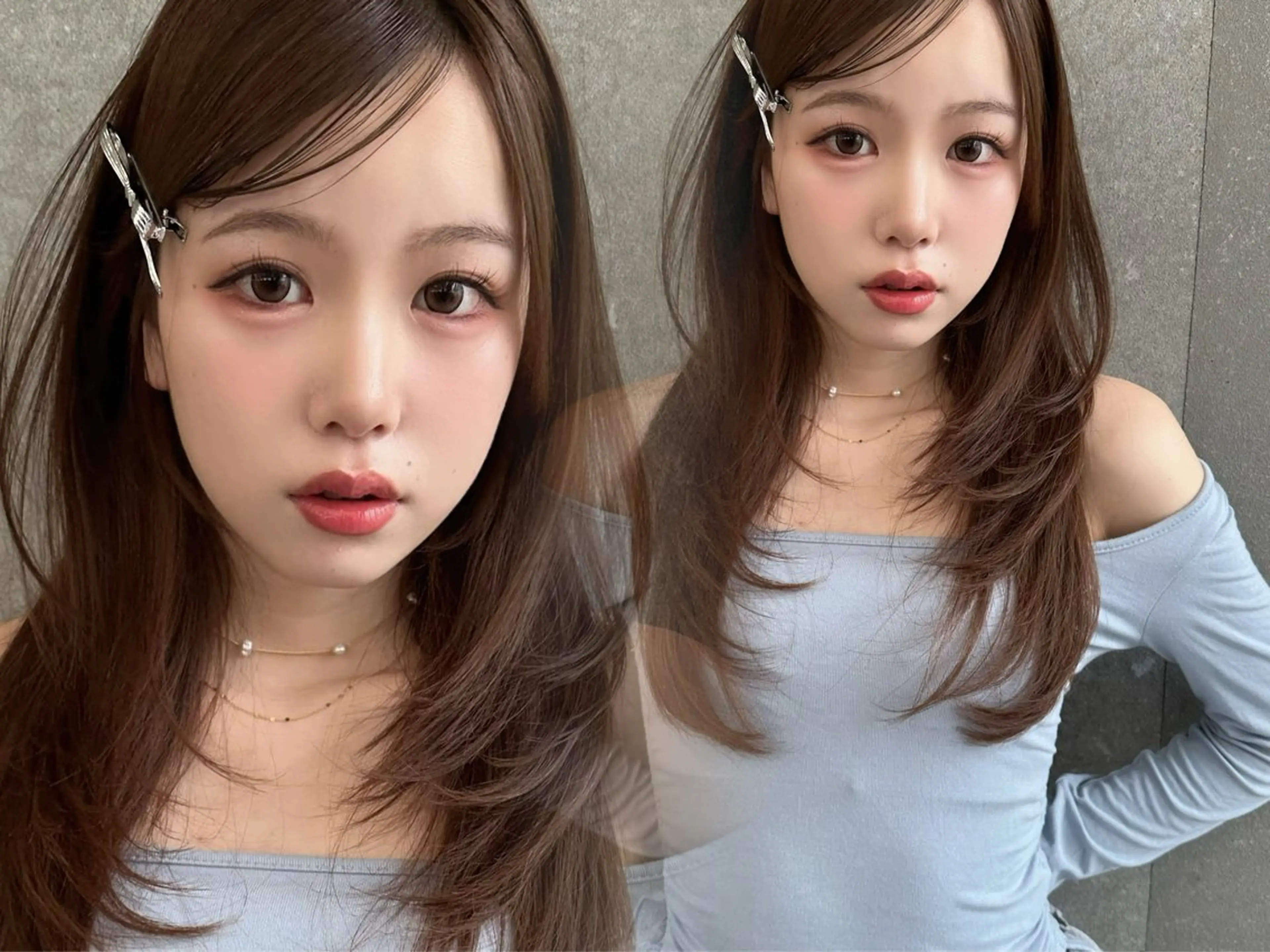 ロング カラー ブリーチ ピンクカラー 顔周りカット ハイレイヤー 髪質改善 カット ヘアカラー トリートメント Lond  mare 🦋ayana🦋のヘアスタイル