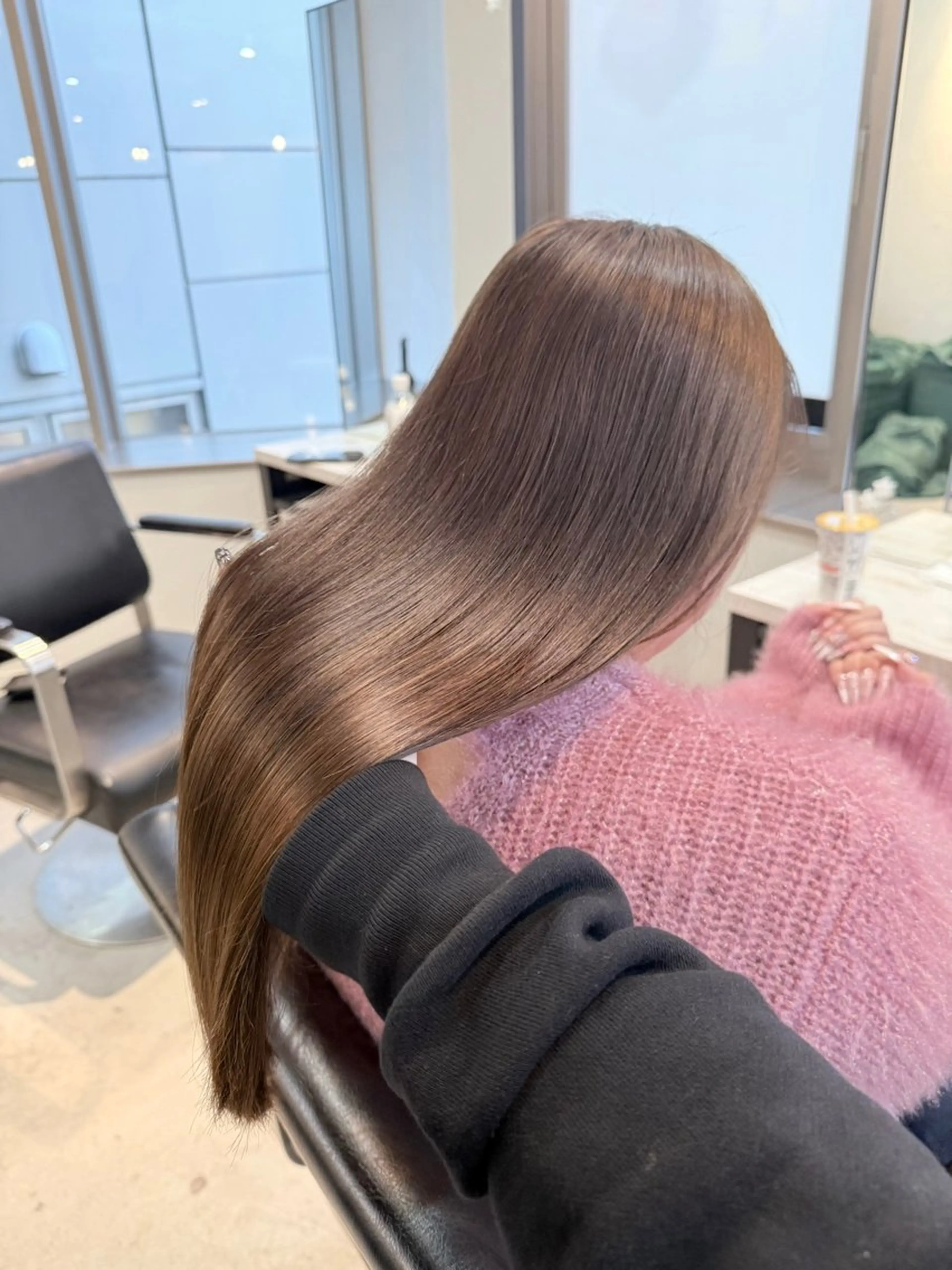 ロング カット ヘアカラー トリートメント 💞Yuu/艶髪/ 韓国ヘア🇰🇷♡のヘアスタイル