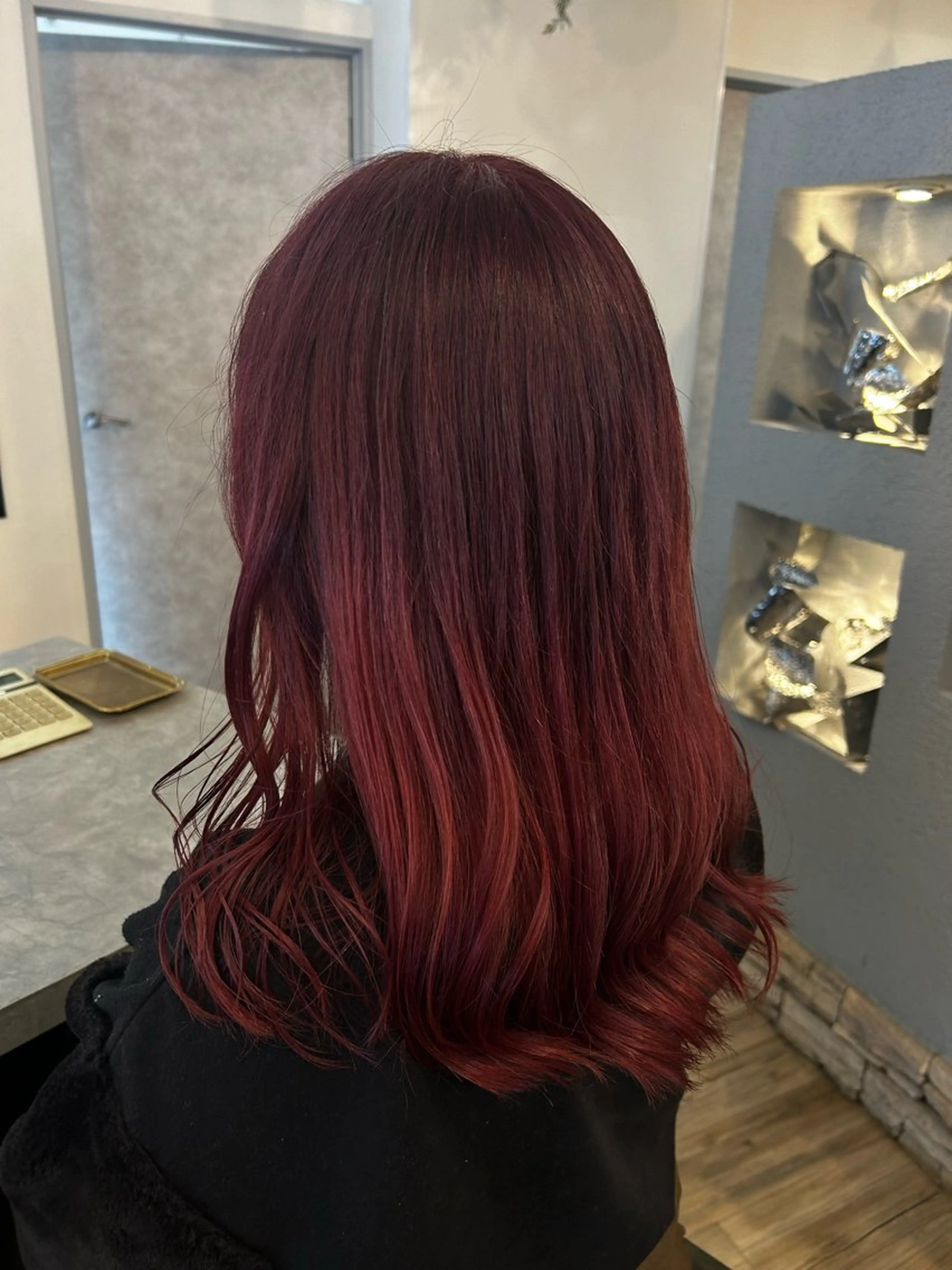 ロング カラー ミナミ🩰デサインカ ラー♡ヘアセットのヘアスタイル