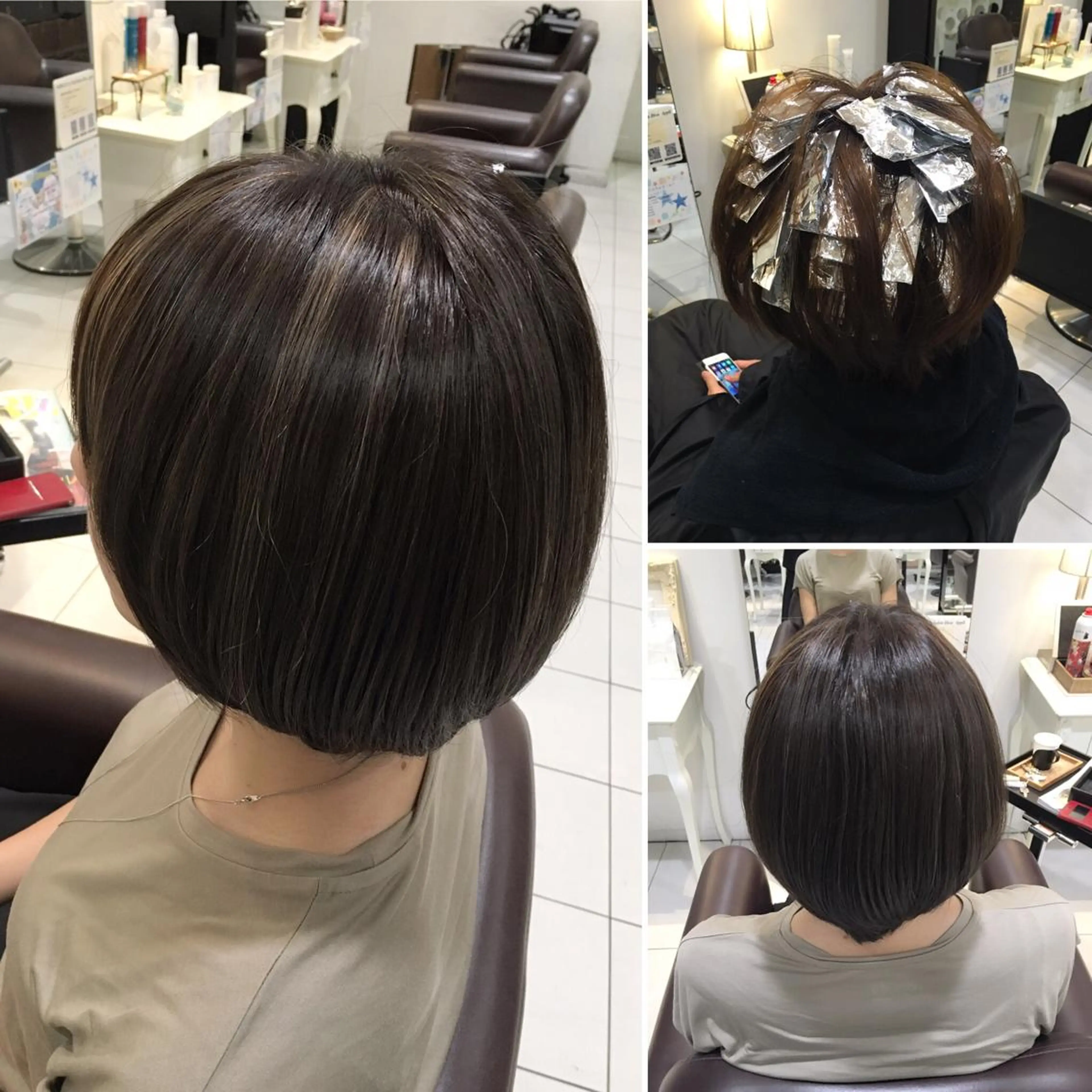 ショート カラー グレージュ ハイライトカラー ハイライト ショートヘア 【髪質改善】益田 直幸のヘアスタイル