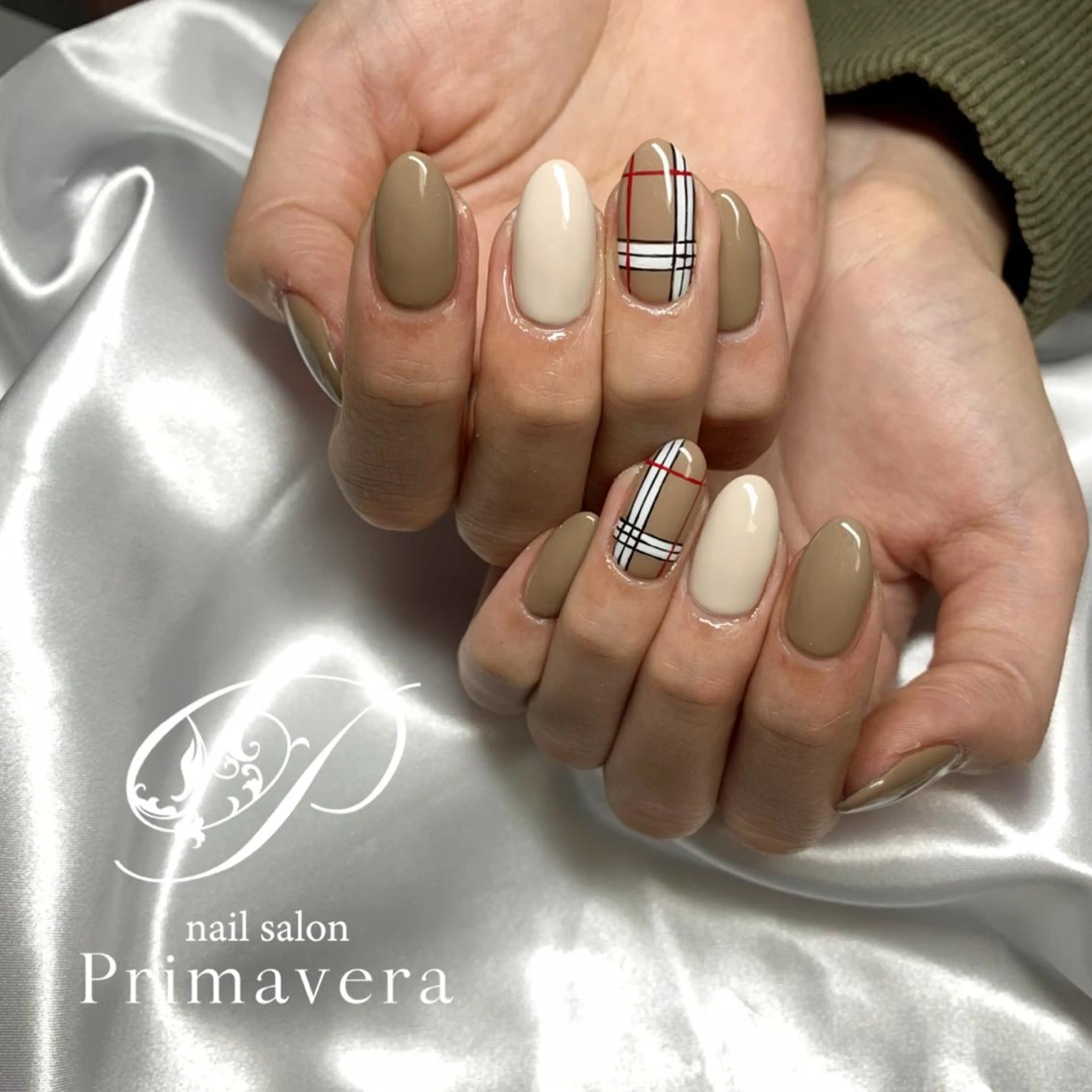 ネイル ハンドネイル primavera ワンホン系/ちゅるんのネイルデザイン