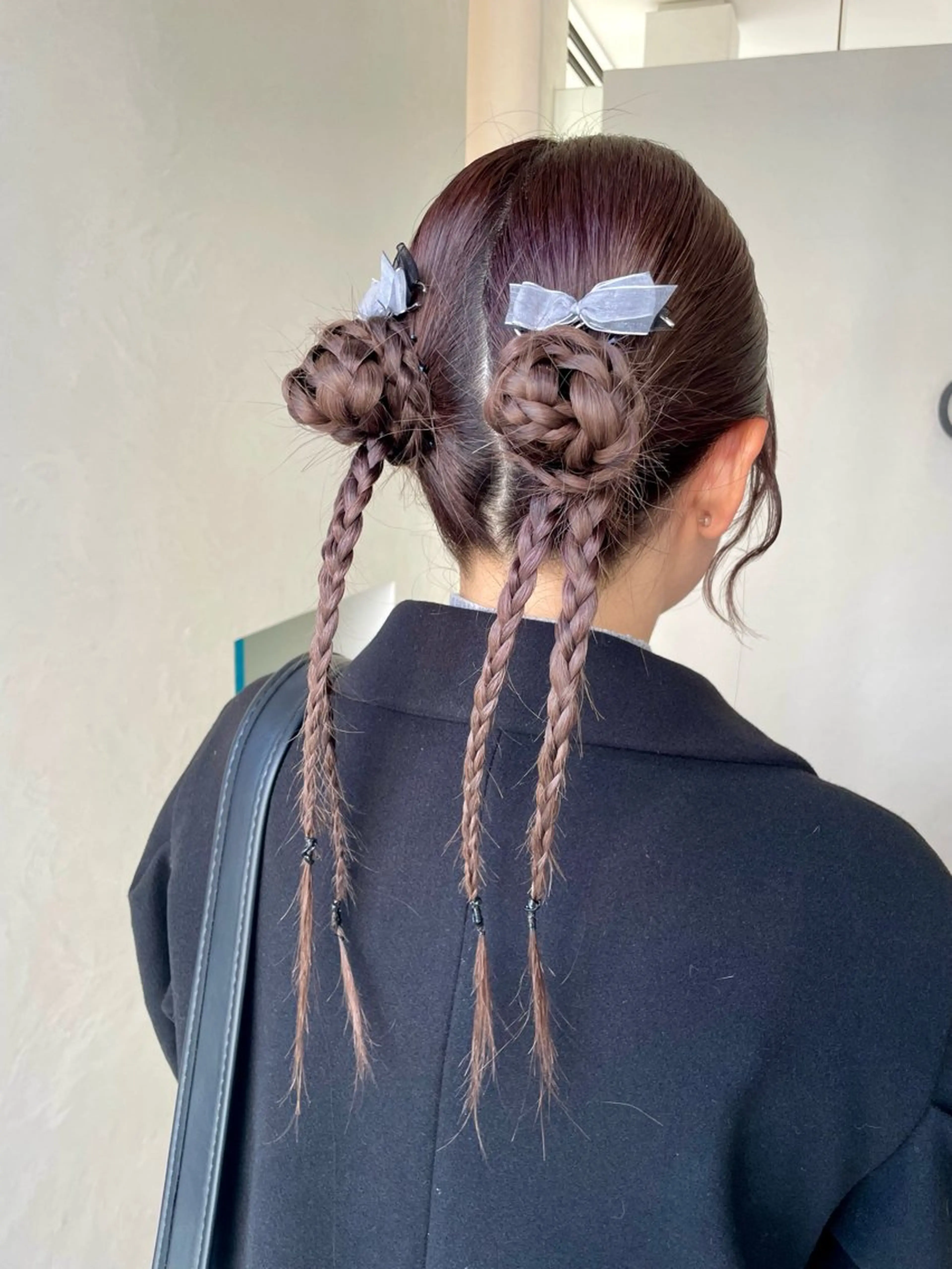 ヘアアレンジ お団子ヘア 三つ編み 鈴木 愛華のヘアスタイル