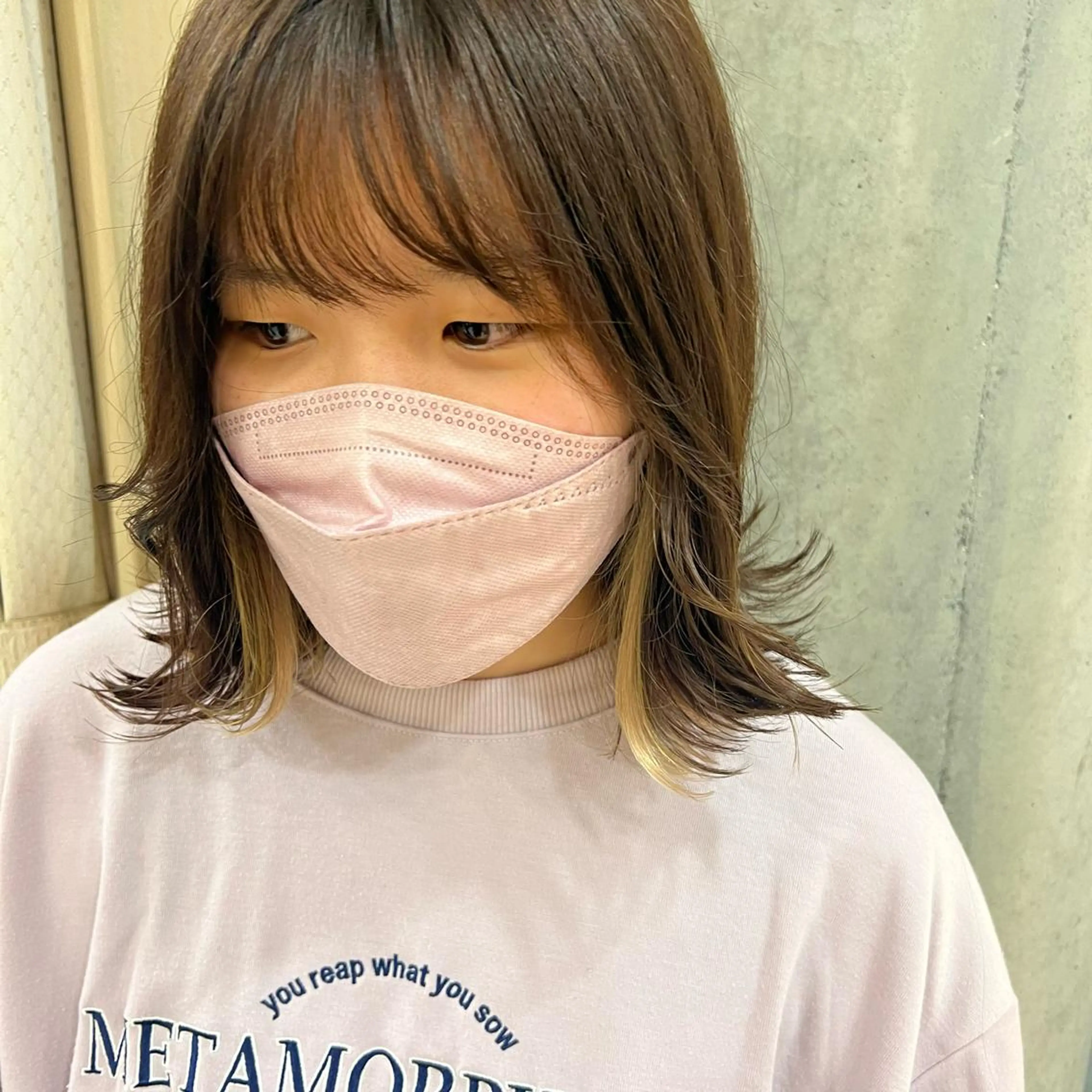 セミロング エクステ SALOWIN川崎WEST店所属・🌷川崎/アレンジ/ 暖色ボブ/コトネ🌷のヘアスタイル