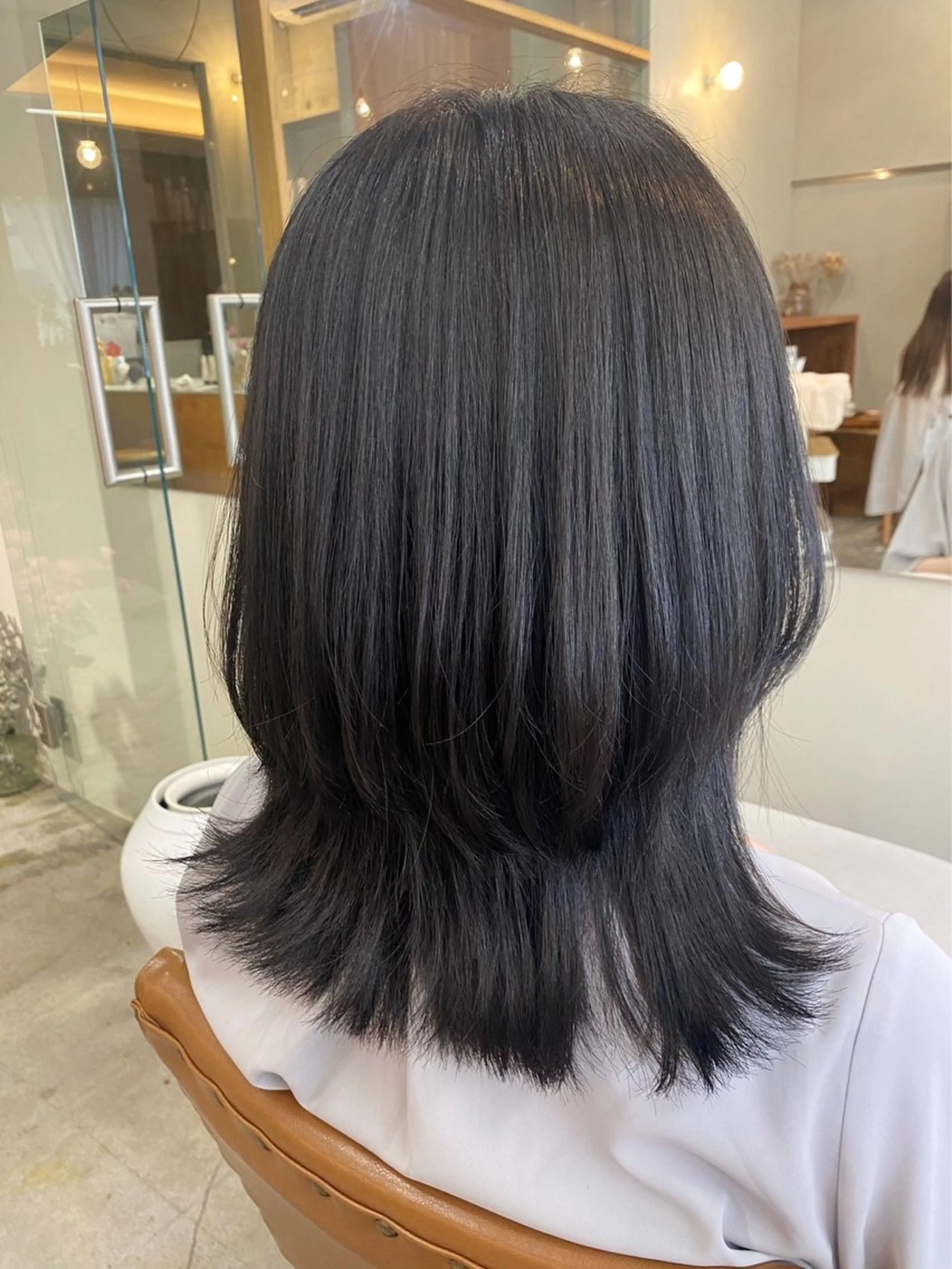 セミロング カット ヘアカラー トリートメント 名古屋/伏見/花屋 併設/不破新のヘアスタイル