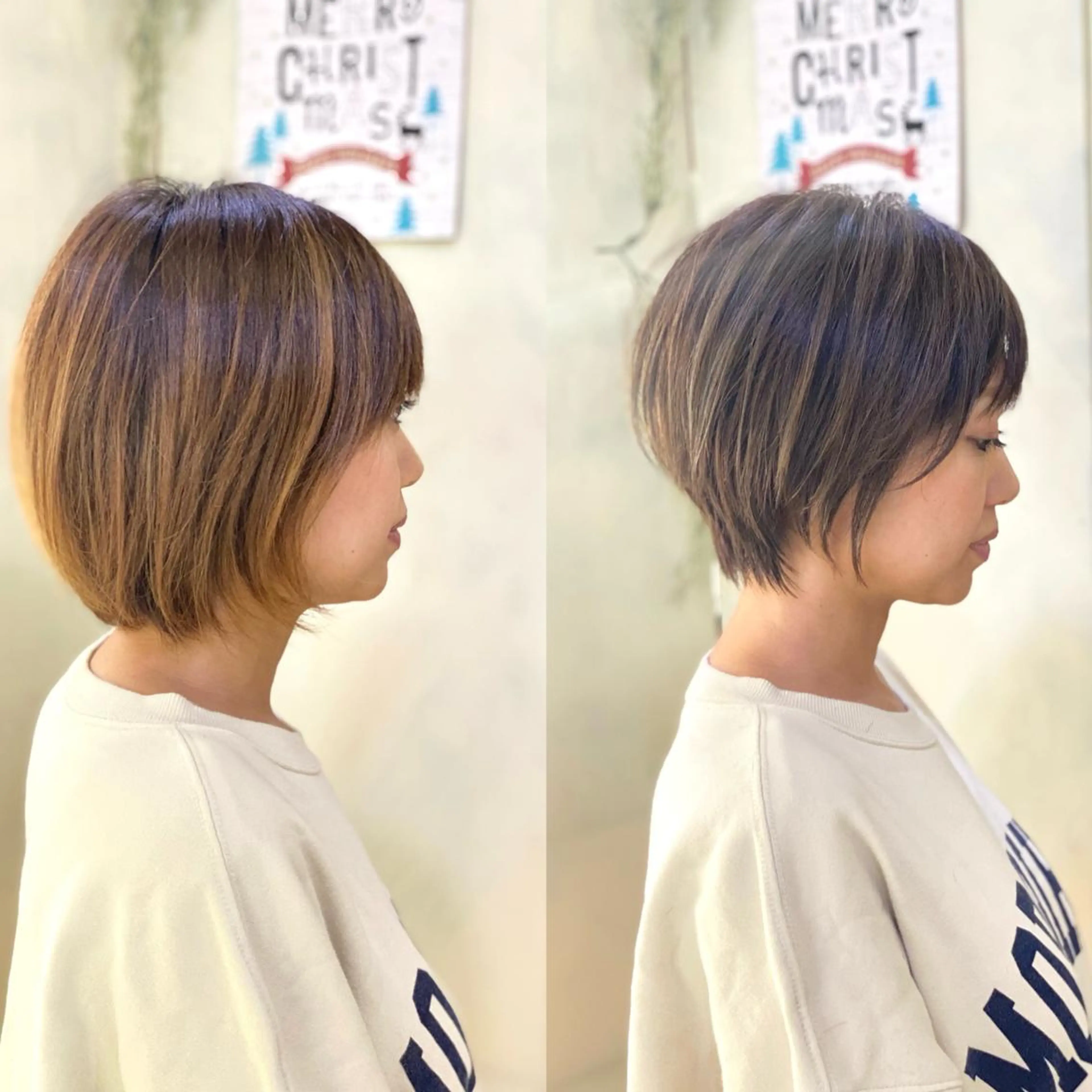 ショート ショート/ハイライト /白髪ぼかし🌿松本のヘアスタイル