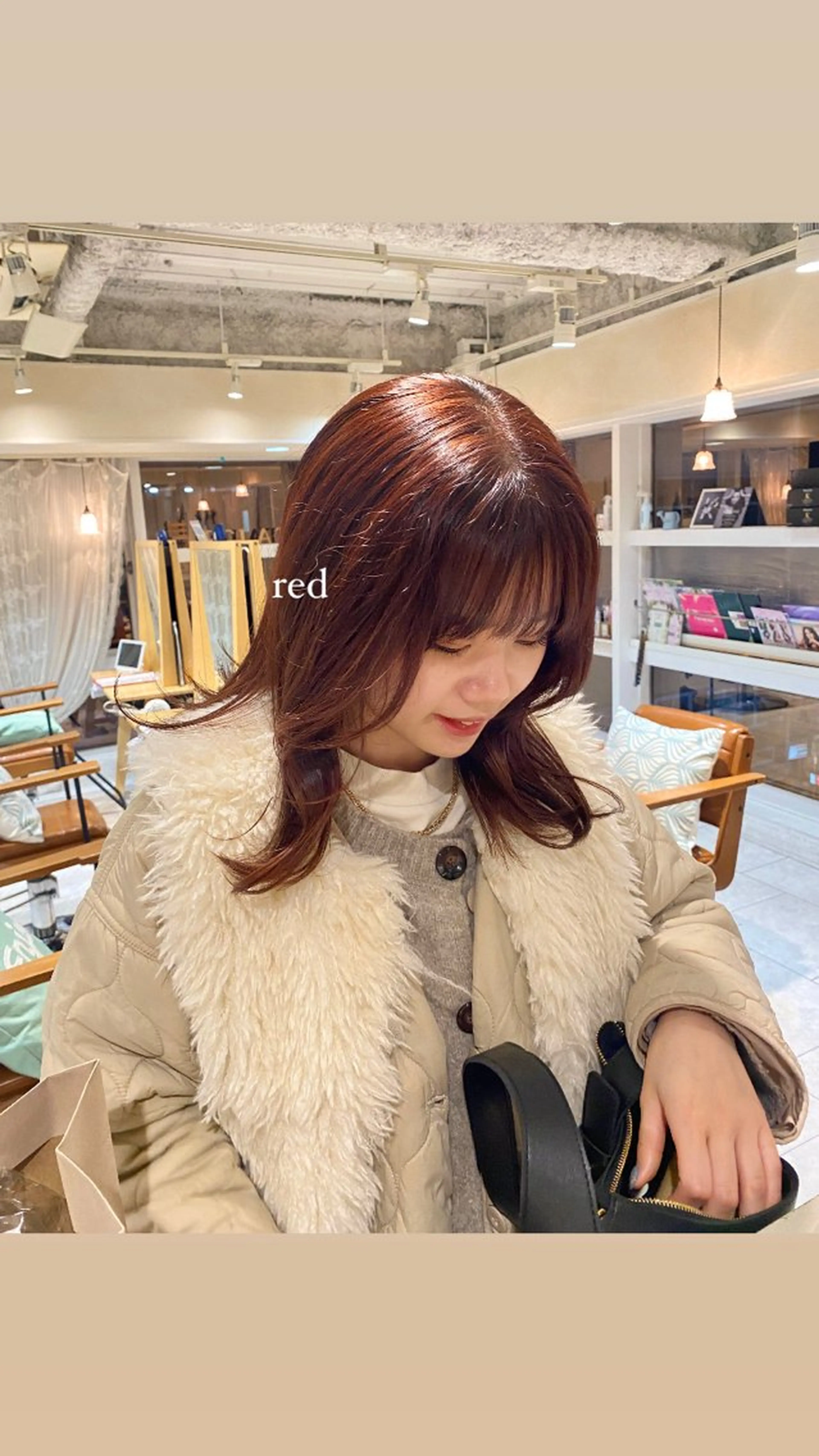 カラー 上野 莉菜のヘアスタイル