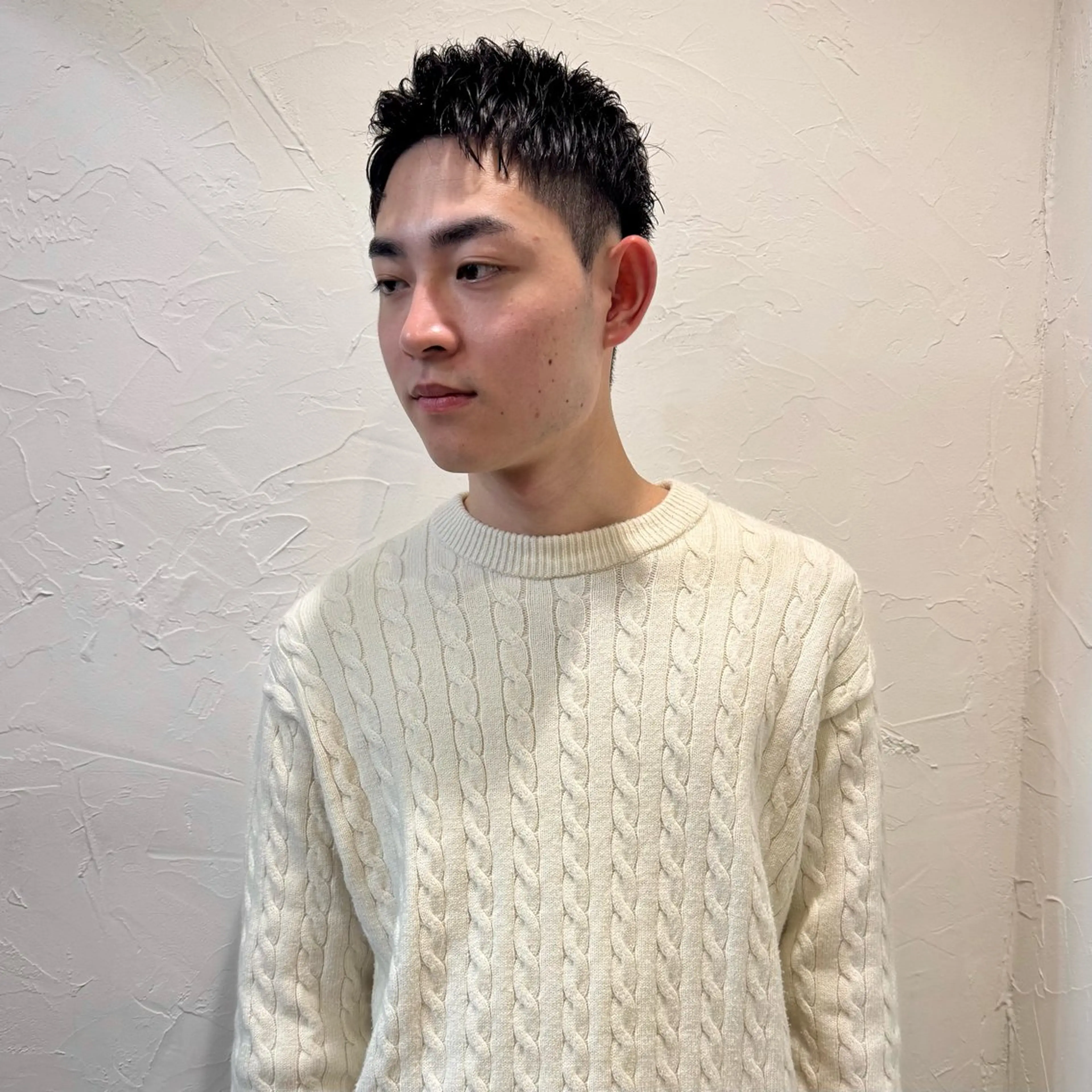 ショート メンズ アップバング メンズ就活ヘア メンズパーマ メンズショート スパイキーショート カット ヘアセット 【池袋/スパイキー ショート】ⓝⓘⓜⓤのヘアスタイル