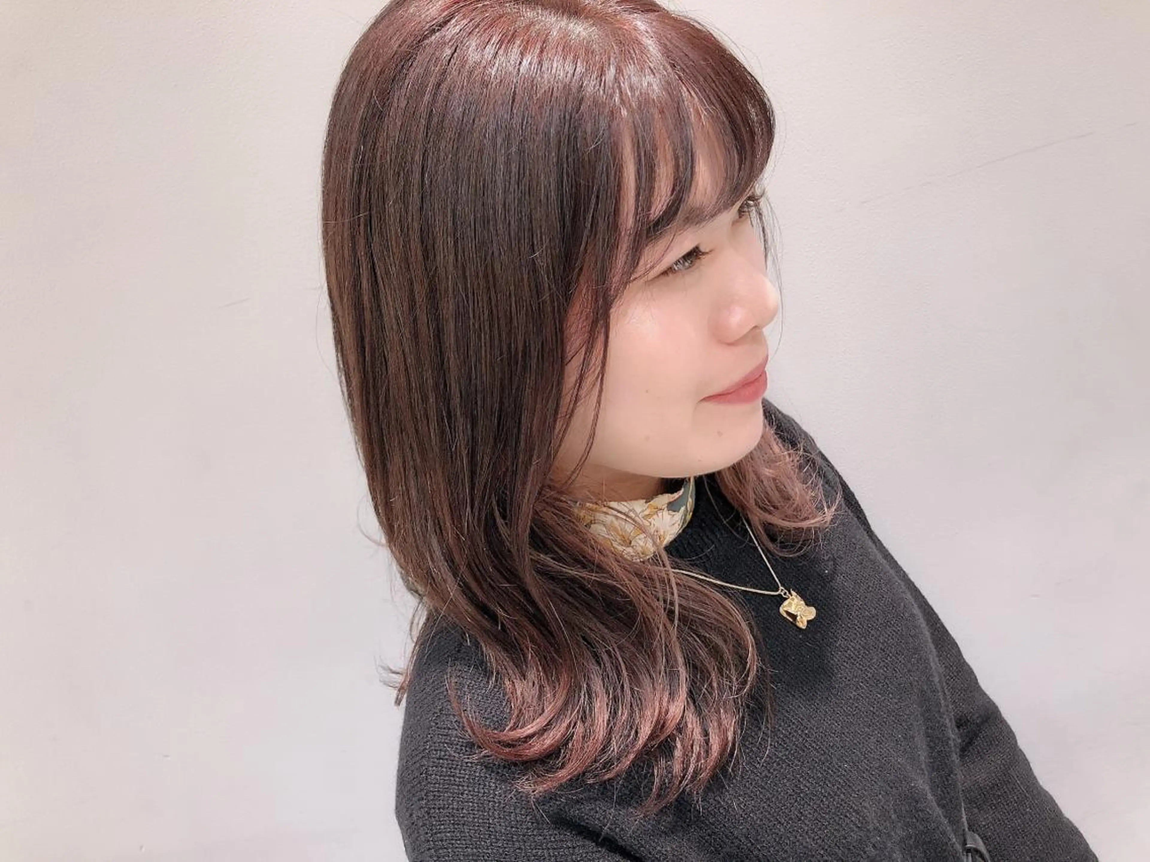 セミロング カラー インナーカラー カット ヘアカラー 韓国ヘア🇰🇷 トヨキトキコのヘアスタイル