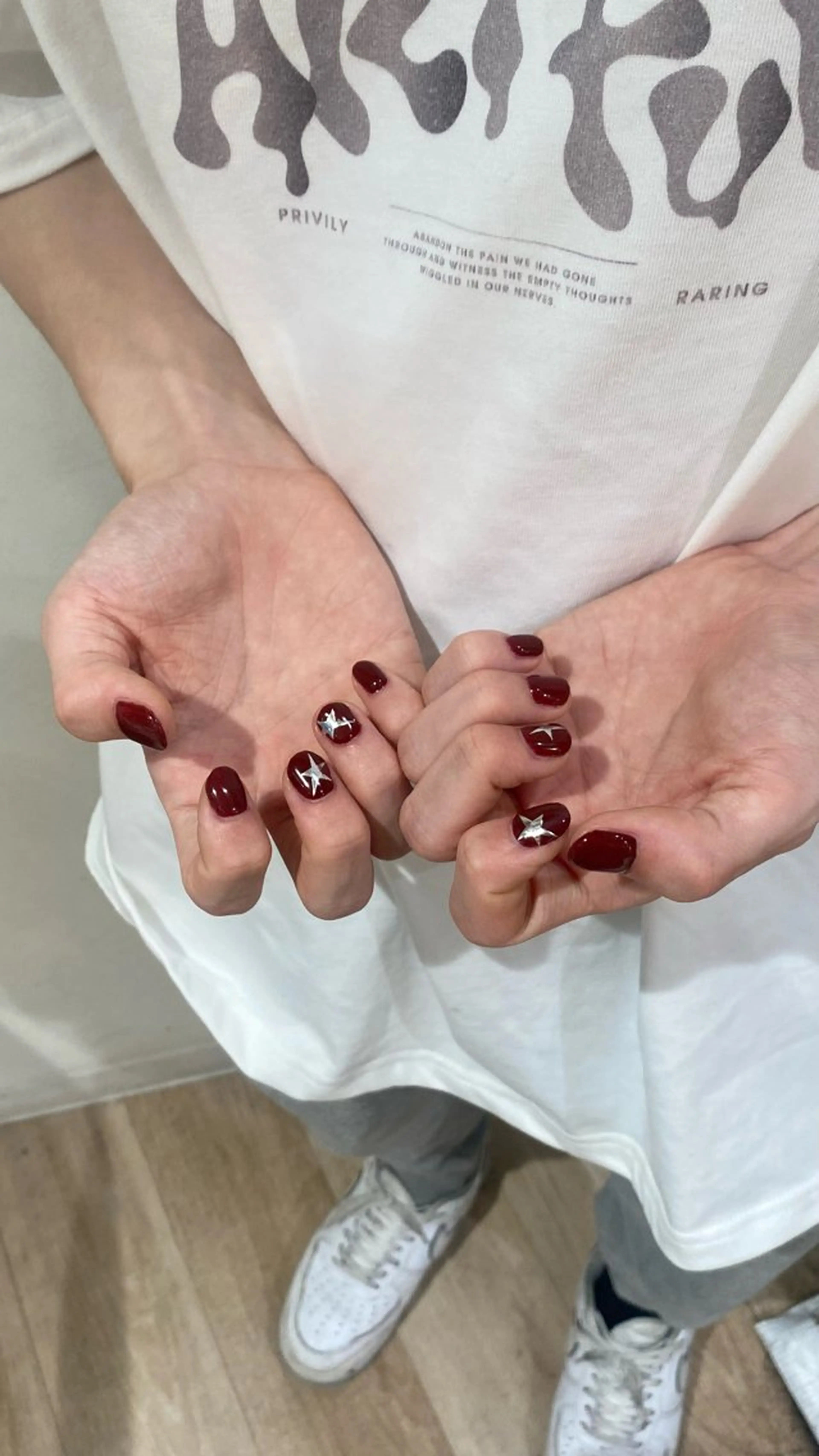 ネイル ハンドネイル 【nail /暖色 カラー】ナナコ🎀のネイルデザイン