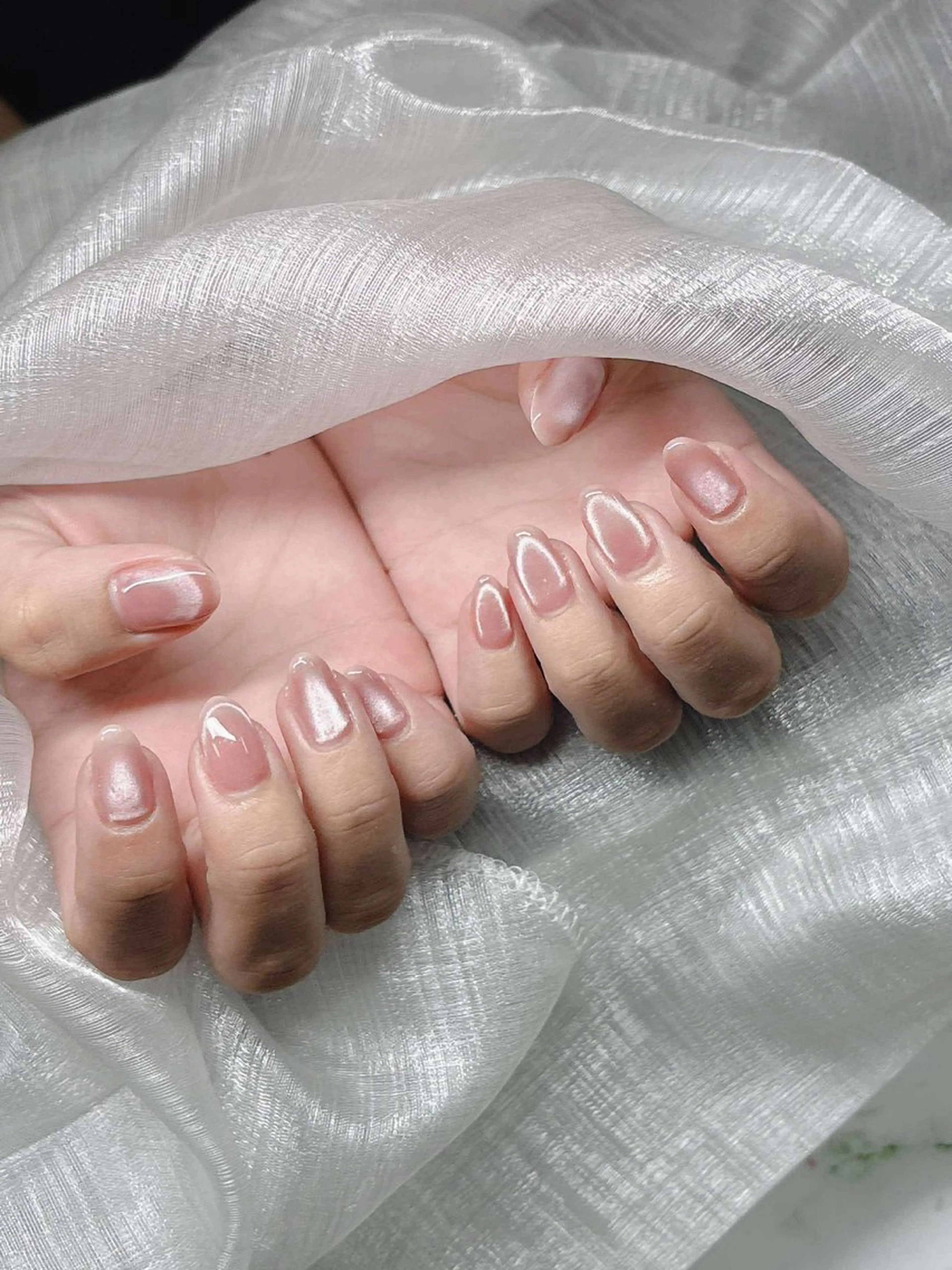 ネイル 長さ出し グラデーション 卒業式 キラキラネイル マグネットネイル ハンドネイル Lee Nailsのネイルデザイン