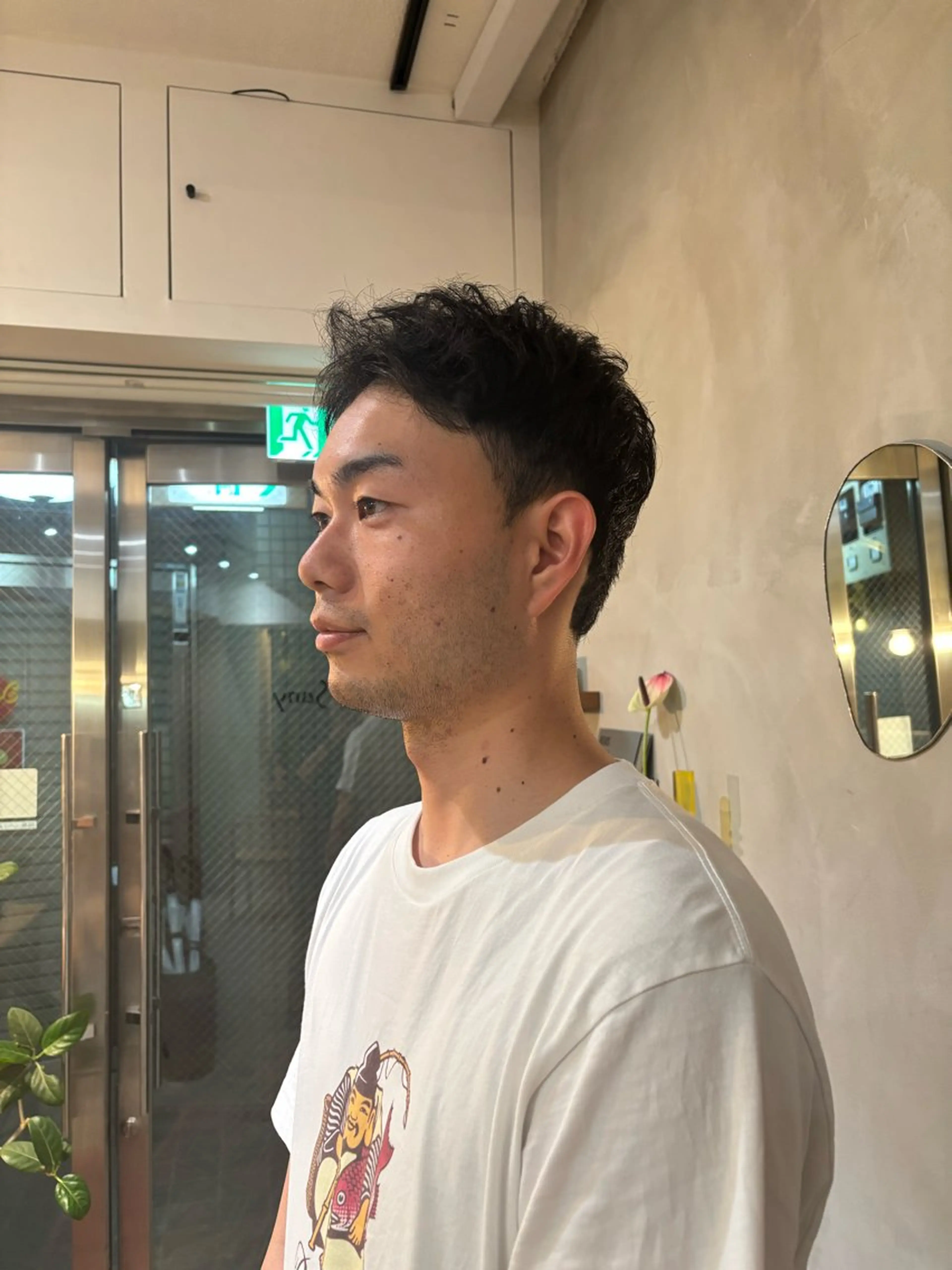 ショート メンズ メンズショート ショートヘア カット ヘッドスパ メンズ特化ショート/ センターパート/福田のヘアスタイル