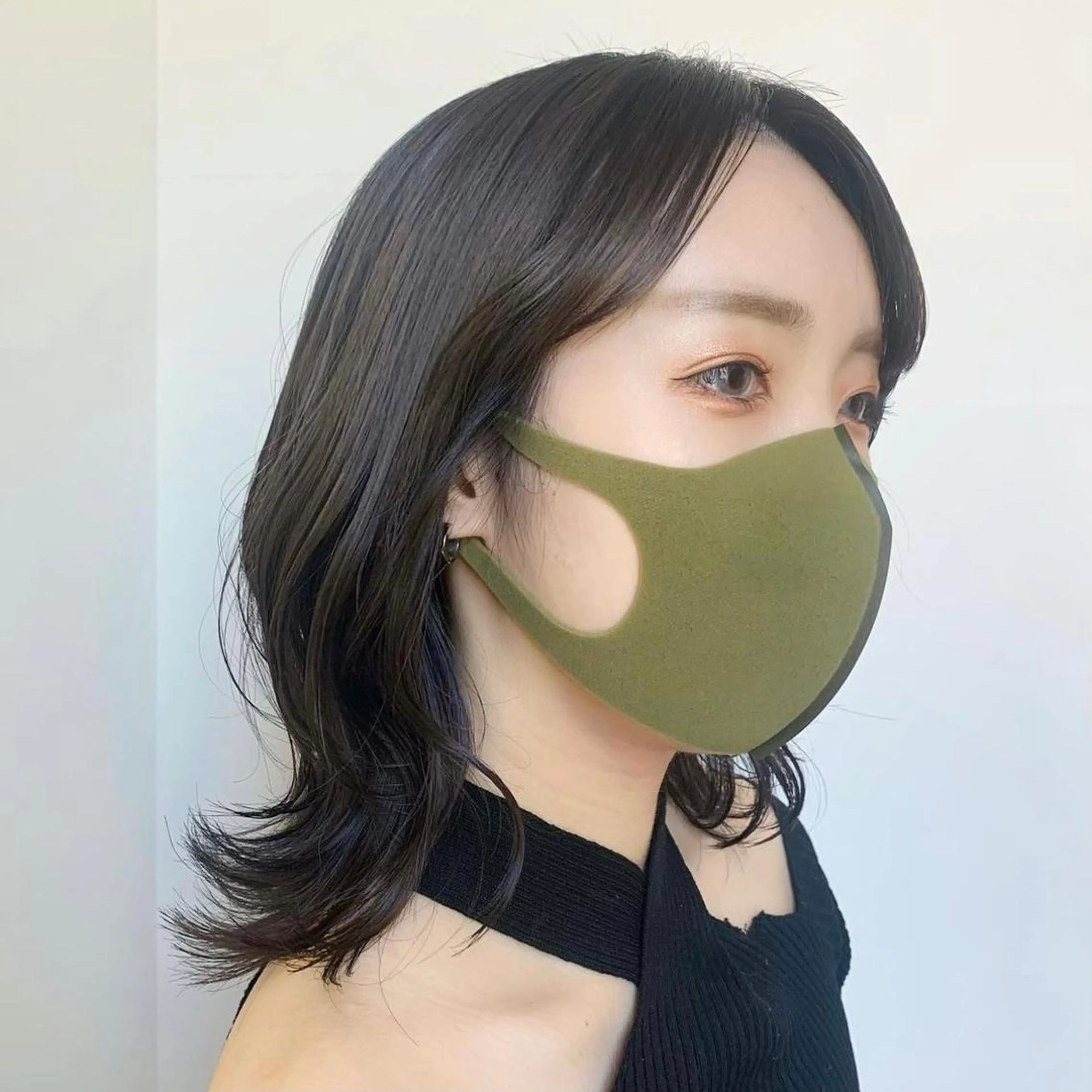 ミディアム カラー グレージュ カーキグレージュ 韓国 /男女🆗 細江　美紅のヘアスタイル