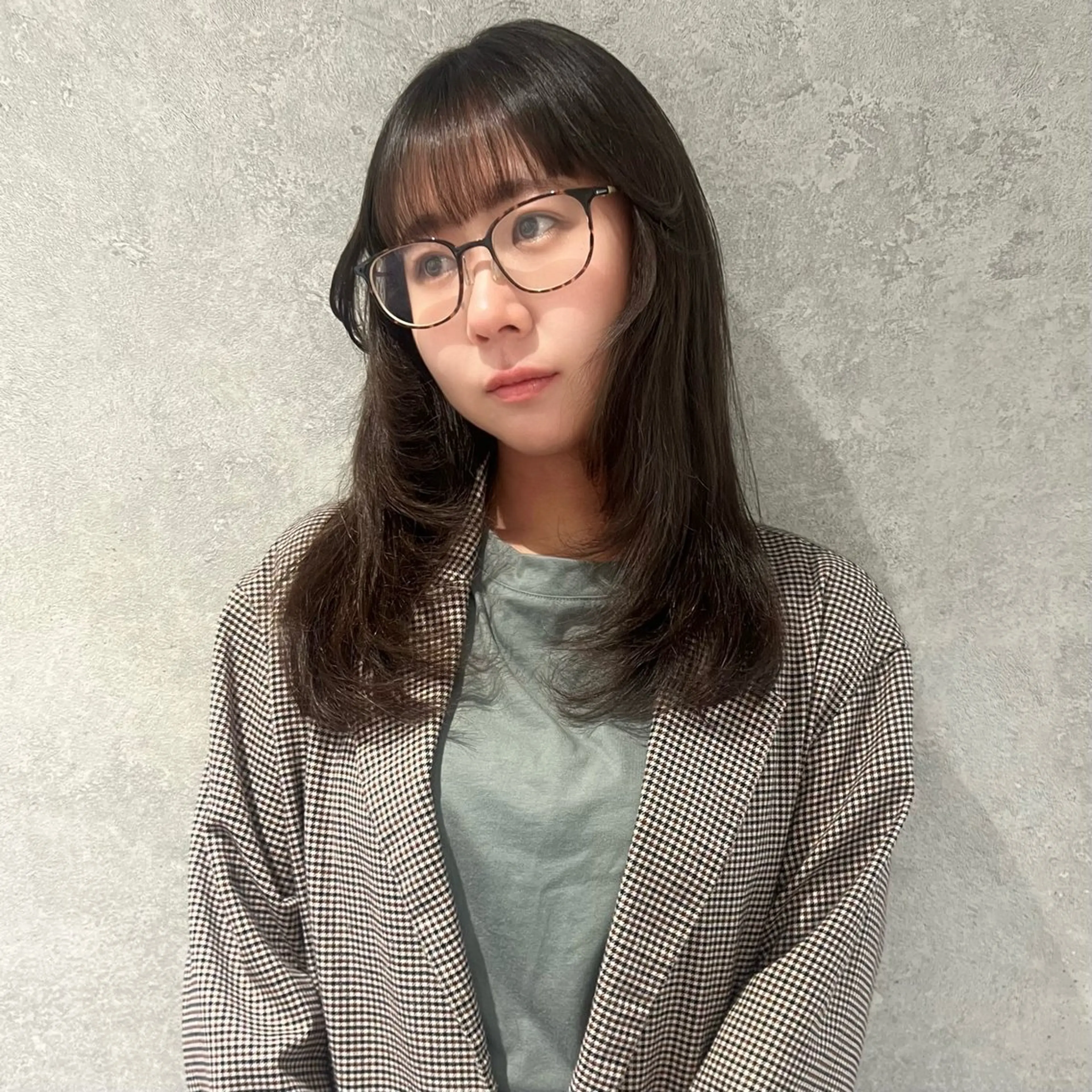 ロング 天使の羽バング・フェザーバング レイヤーカット カット ヘアカラー AI TOKYO　S所属・mizuki 【韓国レイヤー】のヘアスタイル