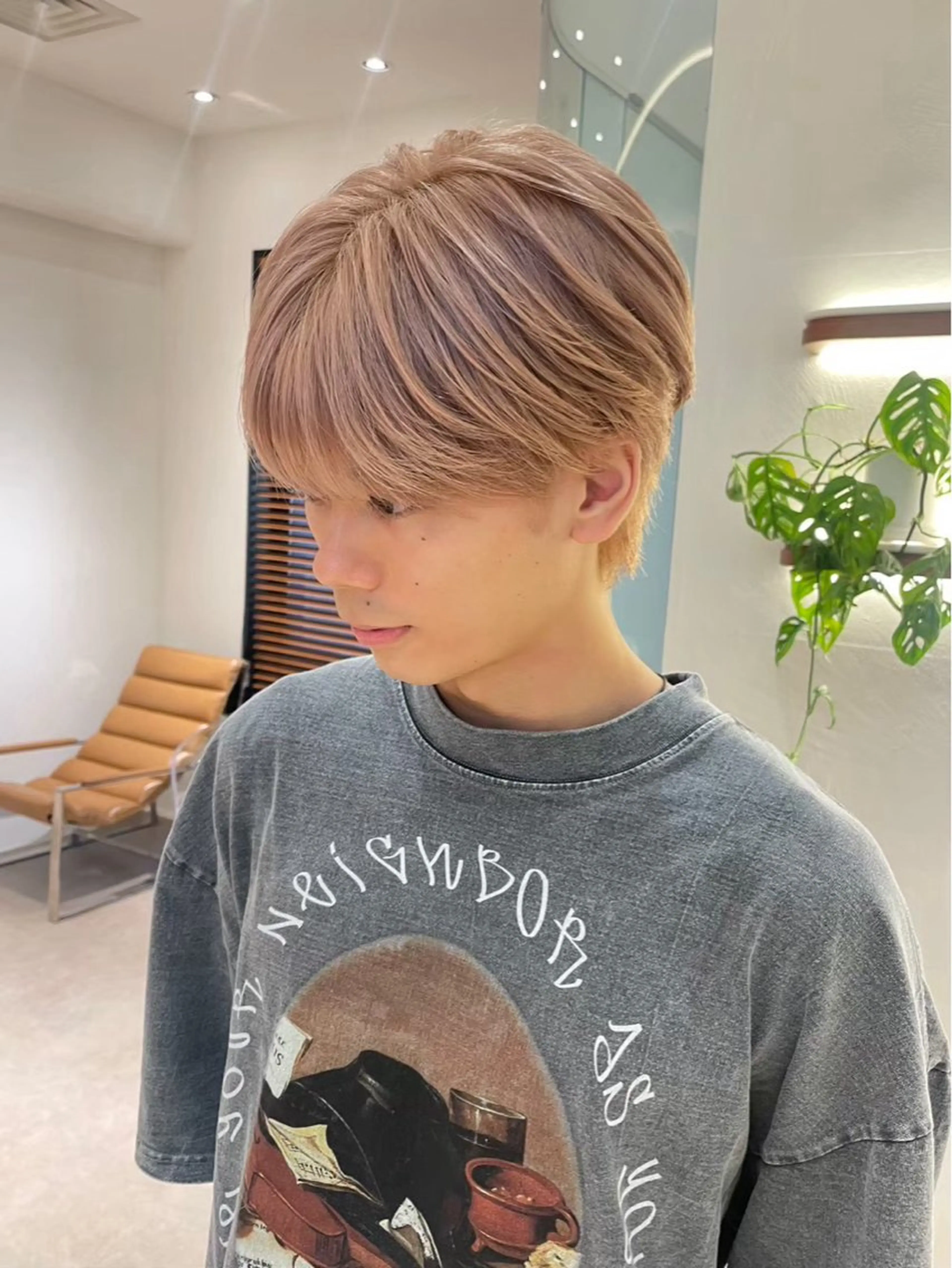 ショート カラー メンズ メンズ韓国風 韓国風ヘア トリートメント カット ヘアカラー 韓国ヘア顔周りカット そーた/渋谷駅のヘアスタイル