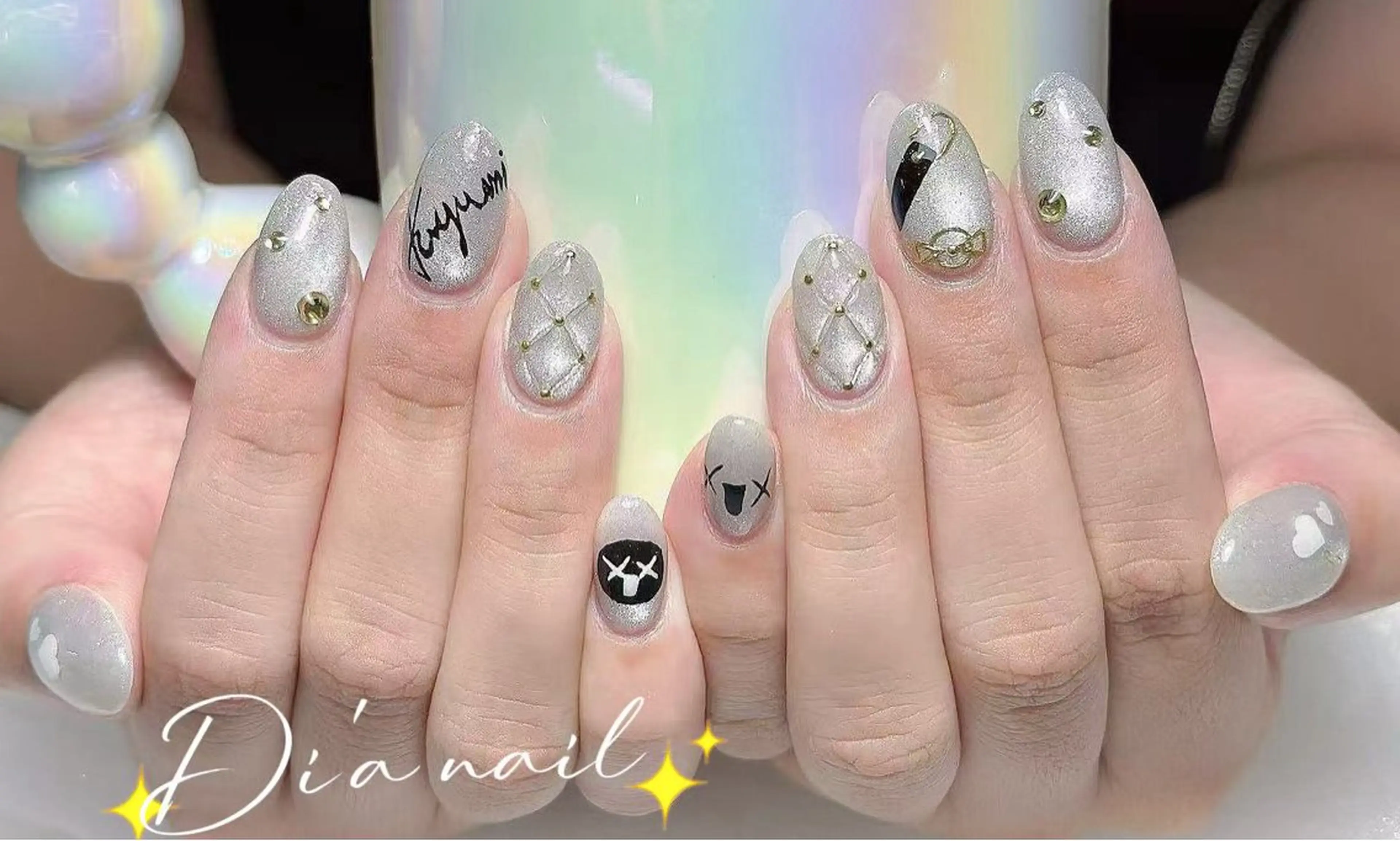 ネイル チークネイル ジェルネイル グラデーション マグネットネイル ニュアンスネイル Di'a nail ネイルサロンのネイルデザイン