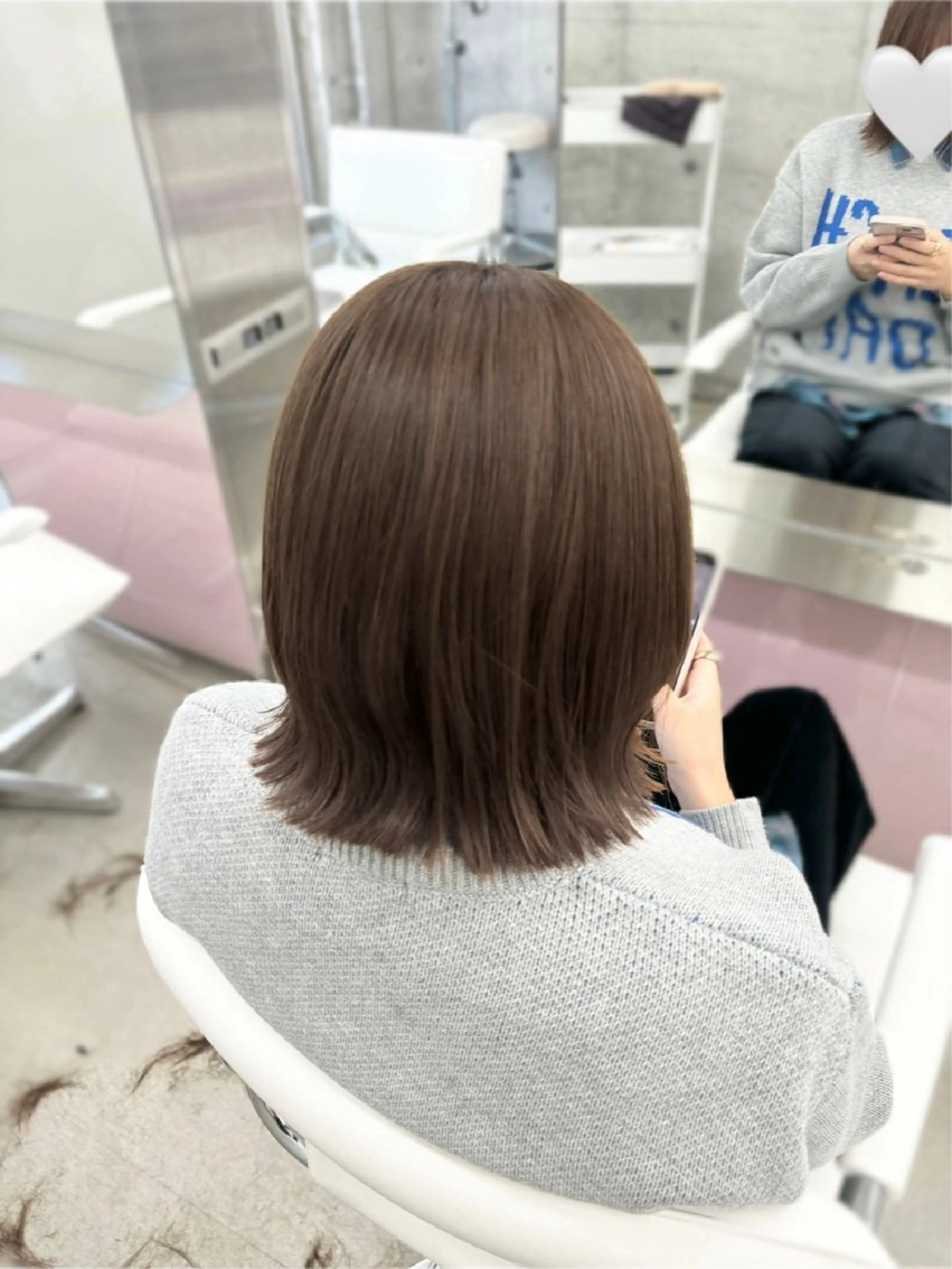 ミディアム ボブ カット ヘアカラー トリートメント NI所属・𝑨𝑴𝑰 🎀 ガーリーヘア🤍のヘアスタイル