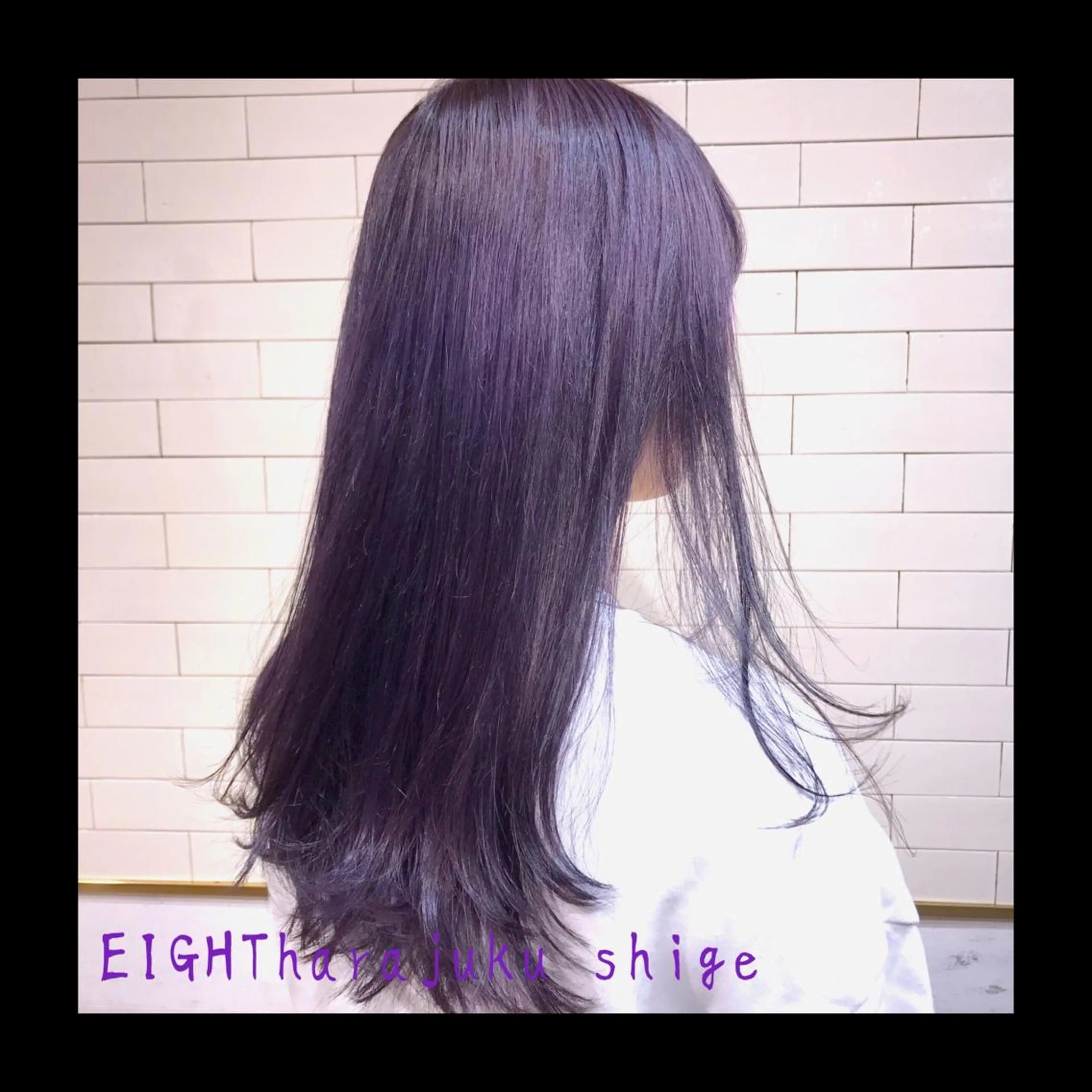 セミロング カラー ラベンダーカラー 及川シゲル 髪質改善講師のヘアスタイル