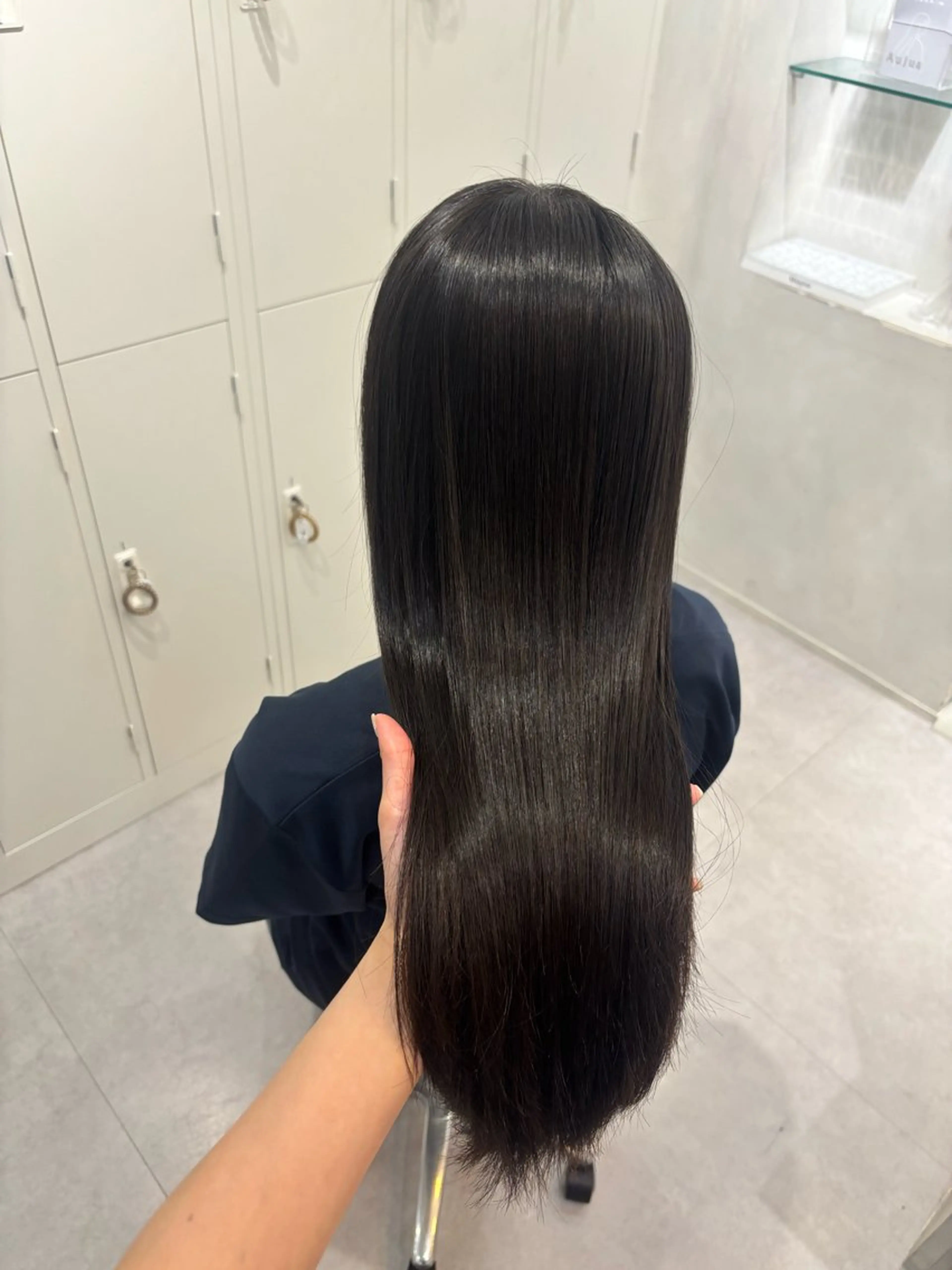 ロング カット 縮毛矯正 トリートメント hina /髪質改善/カラーのヘアスタイル