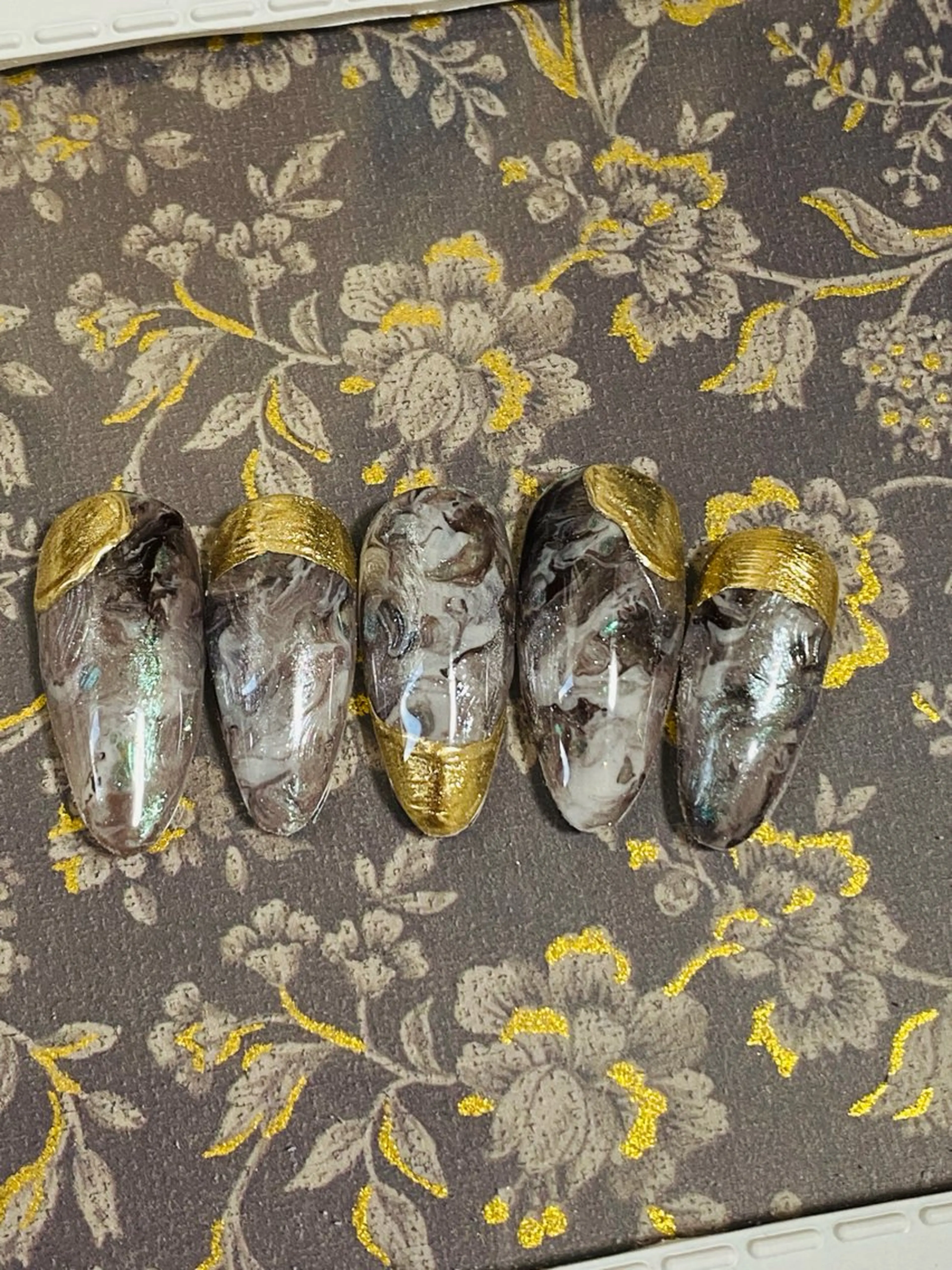 ネイル 大理石ネイル(マーブル) 自宅ネイルサロン ♦️nuance♦️のネイルデザイン