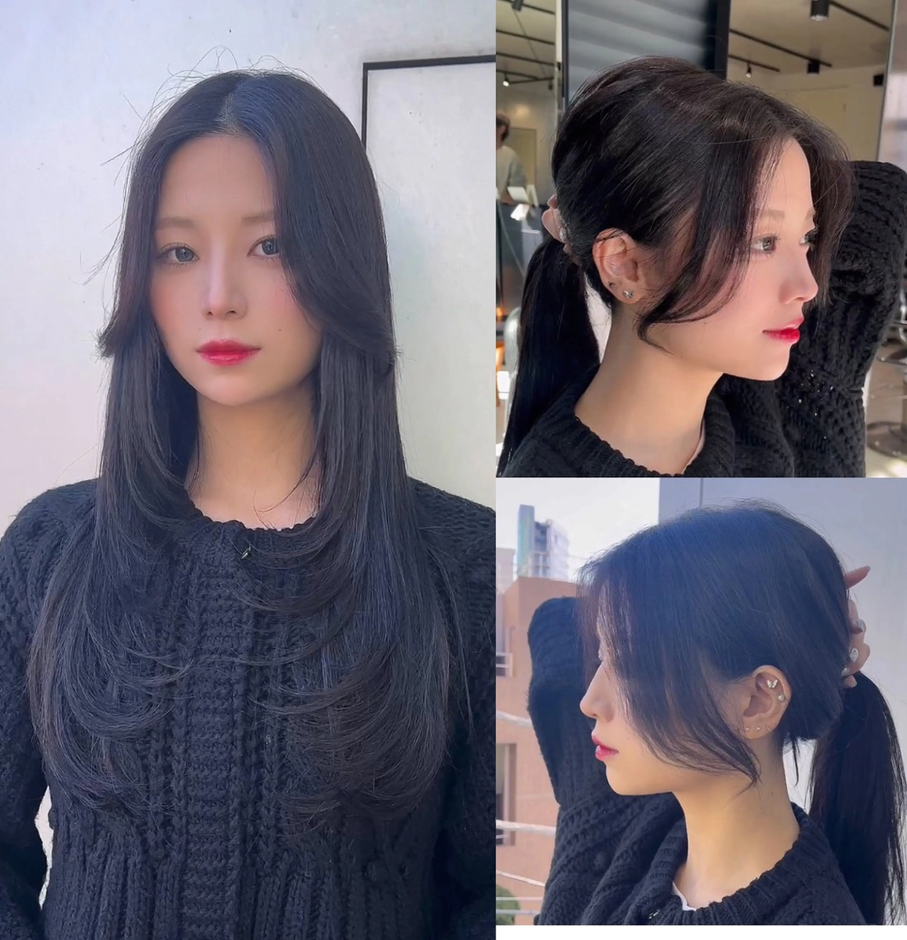 ミディアム カラー カット ヘアカラー トリートメント 🌫️大人韓国ヘア 🌫️naoyaのヘアスタイル