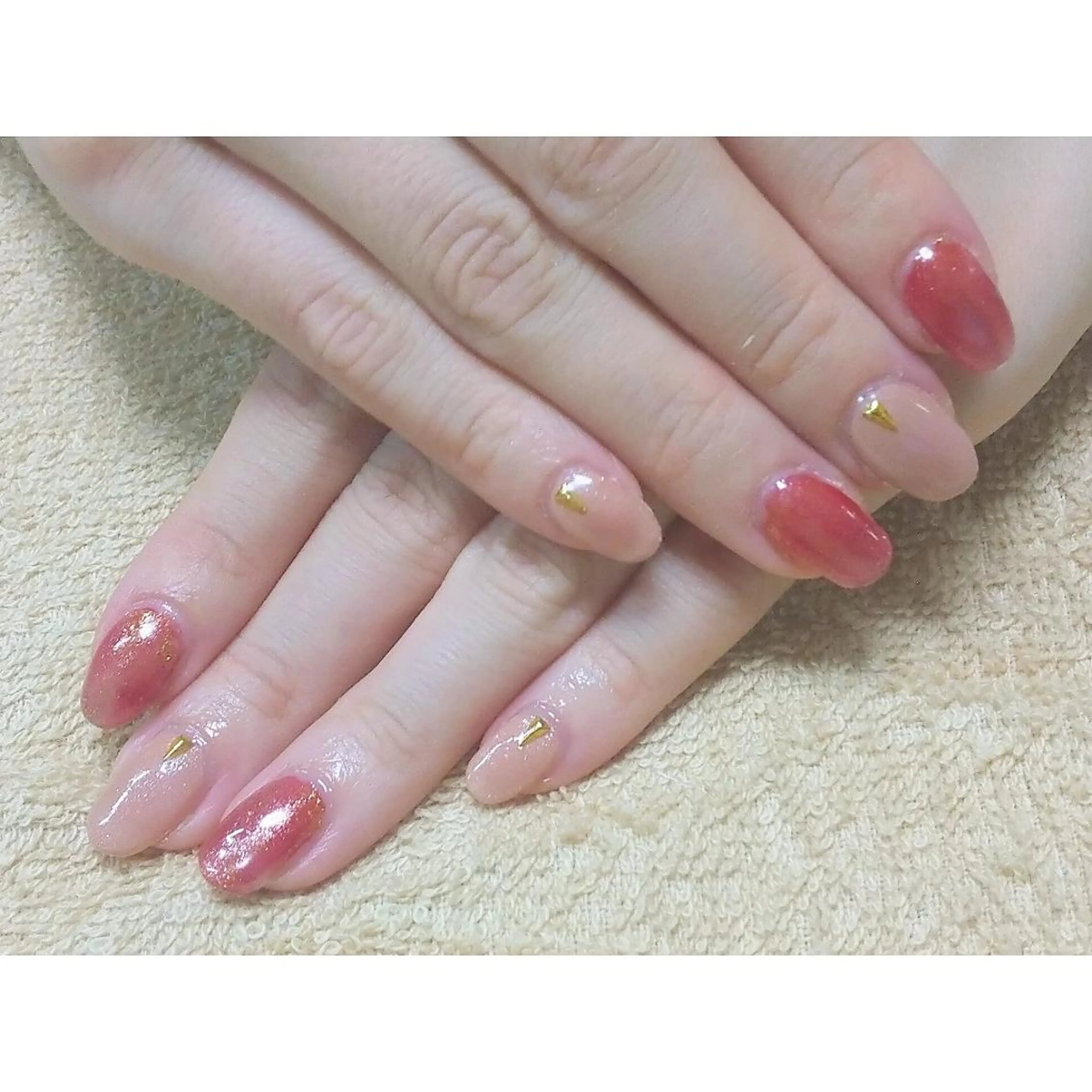 ネイル 痛ネイル/ワンホン/ フィルイン/長さだしのネイルデザイン