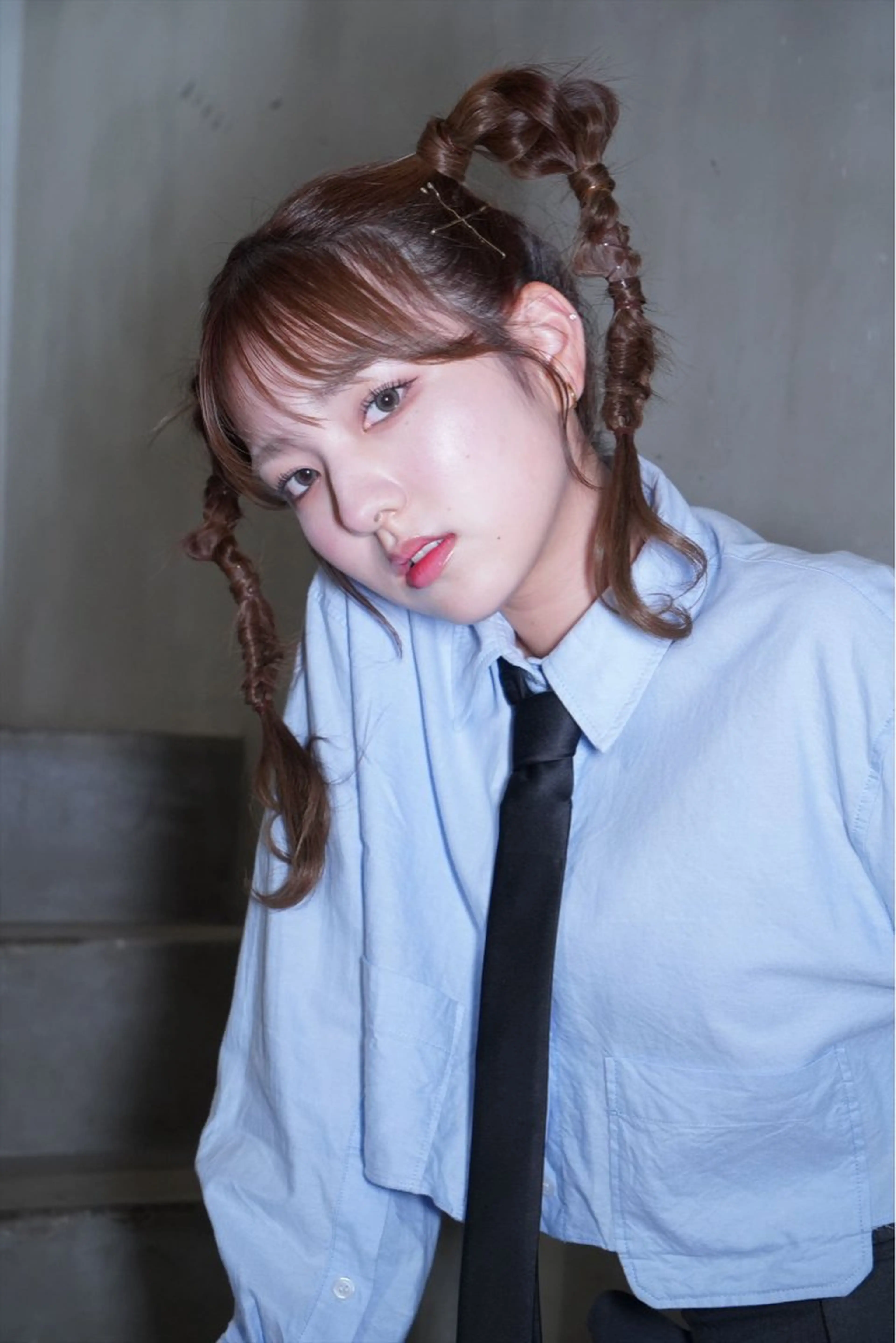 ミディアム ヘアアレンジ ツインテール 中村 由布紀のヘアスタイル