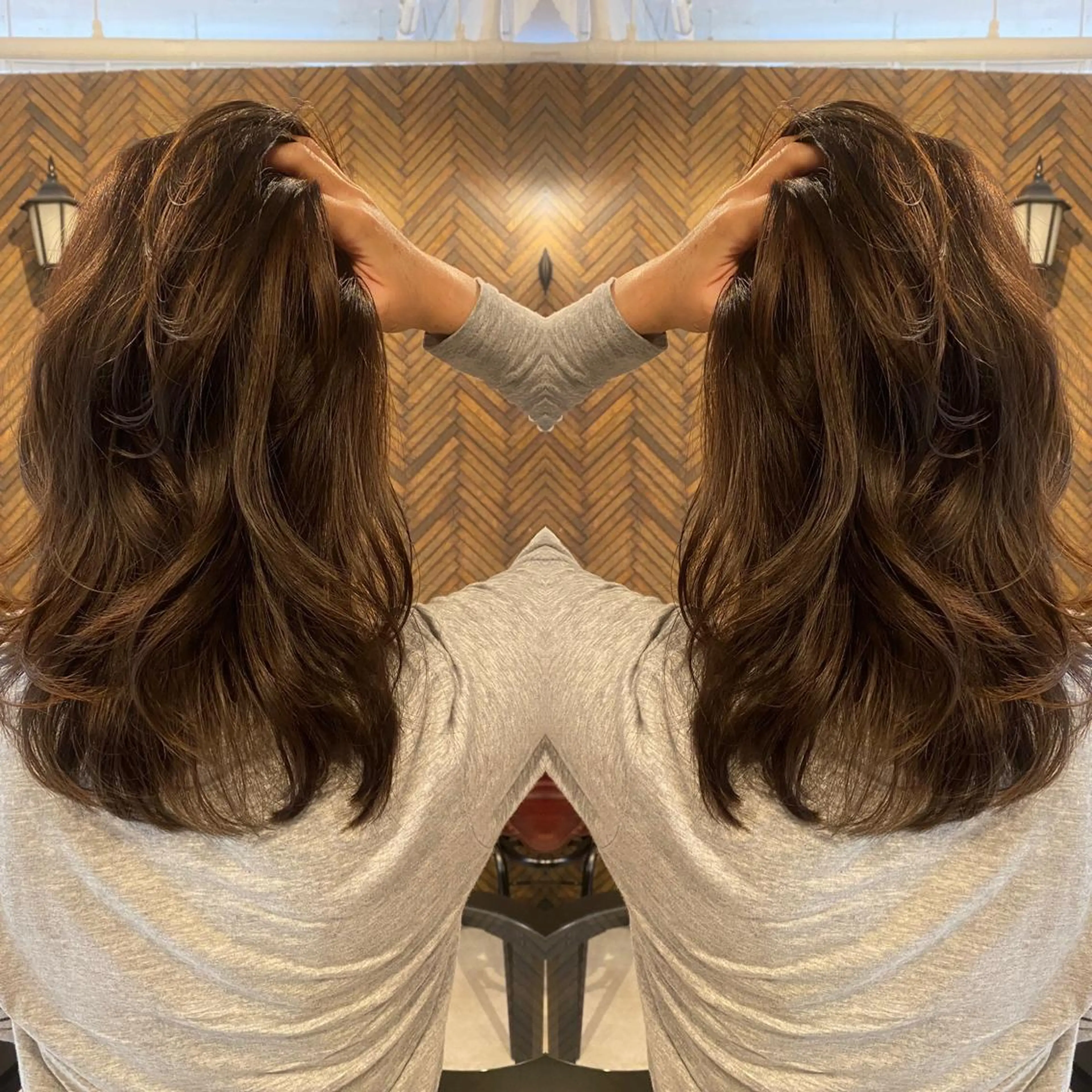 セミロング カラー カット トリートメント tocca 💜石田愛結💜のヘアスタイル