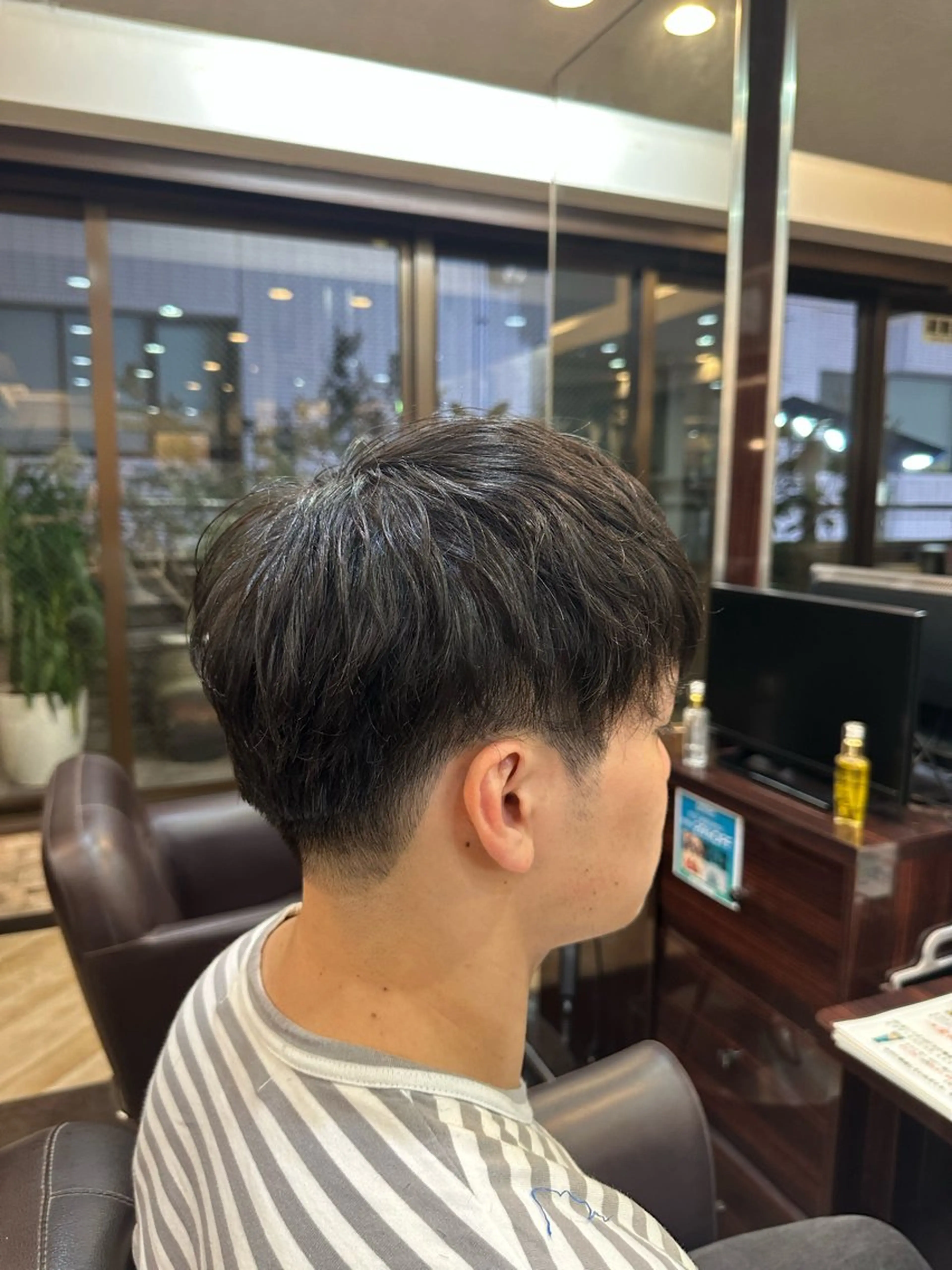 メンズ センターパート メンズ韓国風 韓国マッシュ マッシュウルフ マッシュ 縮毛矯正&髪質改善/ きょうの🐺のヘアスタイル