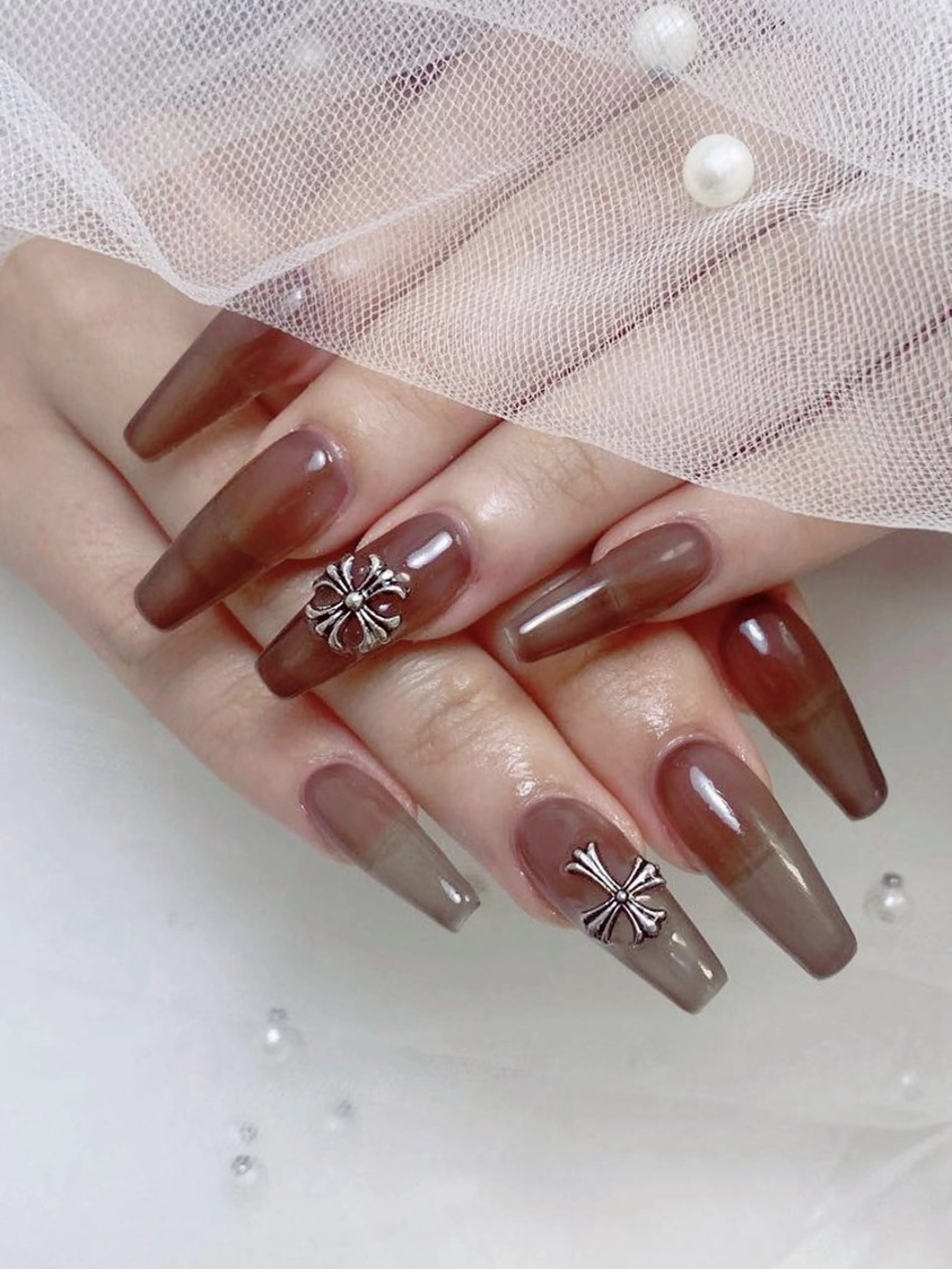 ネイル フレンチネイル ジェルネイル ハート 韓国ネイル マグネットネイル ハンドネイル ネイルサロン lotusのネイルデザイン