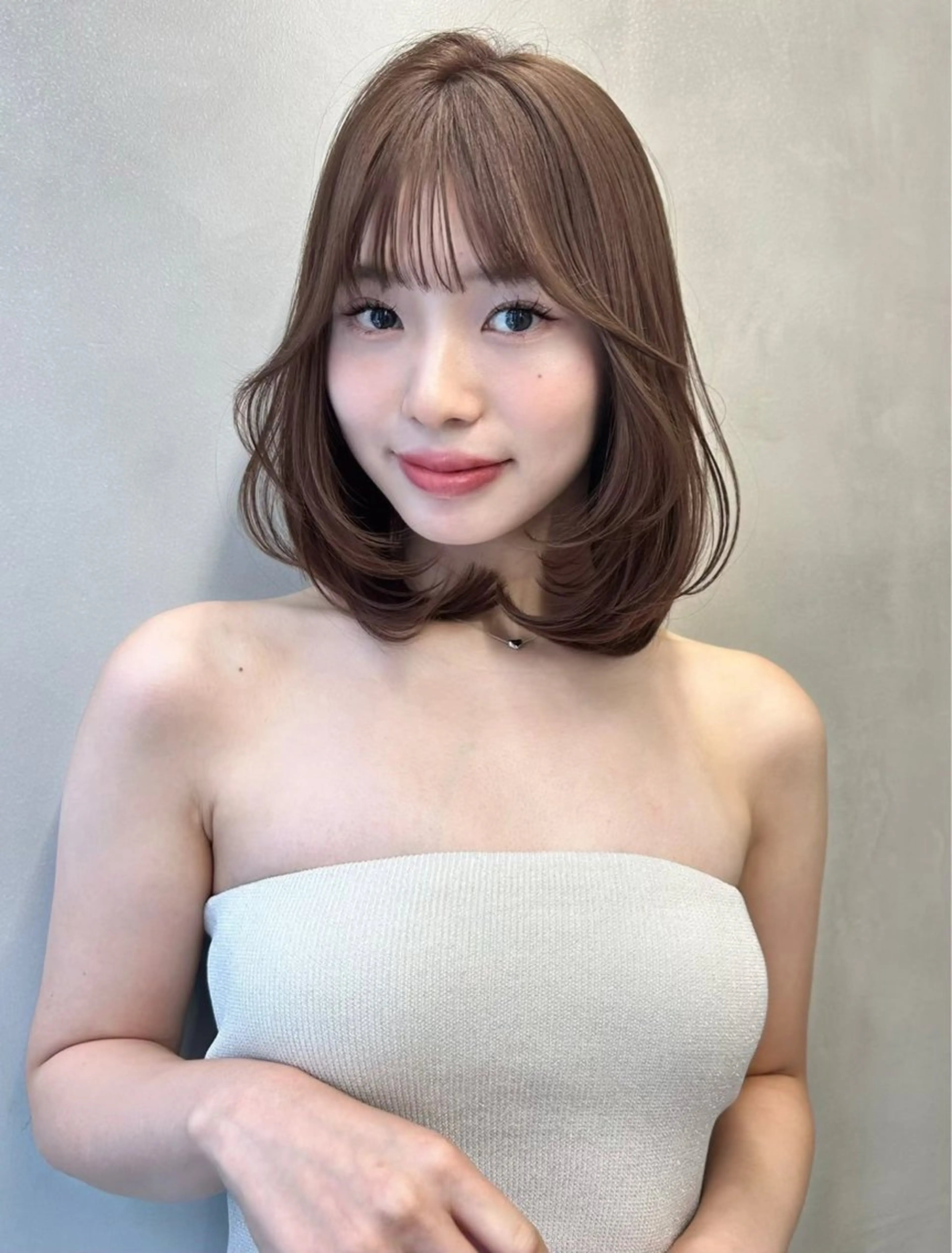 ショート カラー ボブレイヤー グレージュ ボブ レイヤーカット 小池はるみ🌙 カットモデル募集中のヘアスタイル
