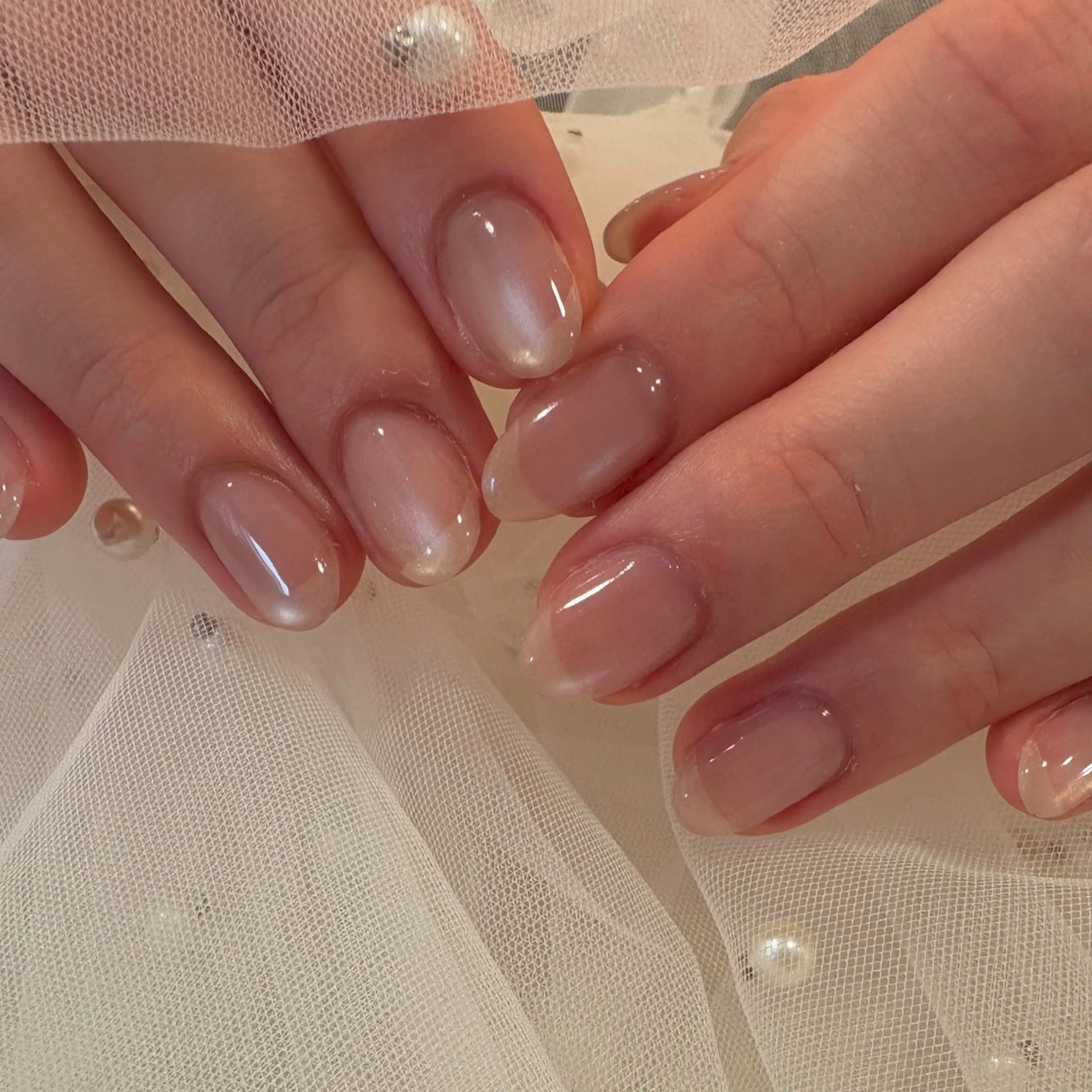 ミディアム ハンドネイル NAIL SALON FLOR所属・キラキラネイル/ 韓国ネイルMAKIのネイルデザイン
