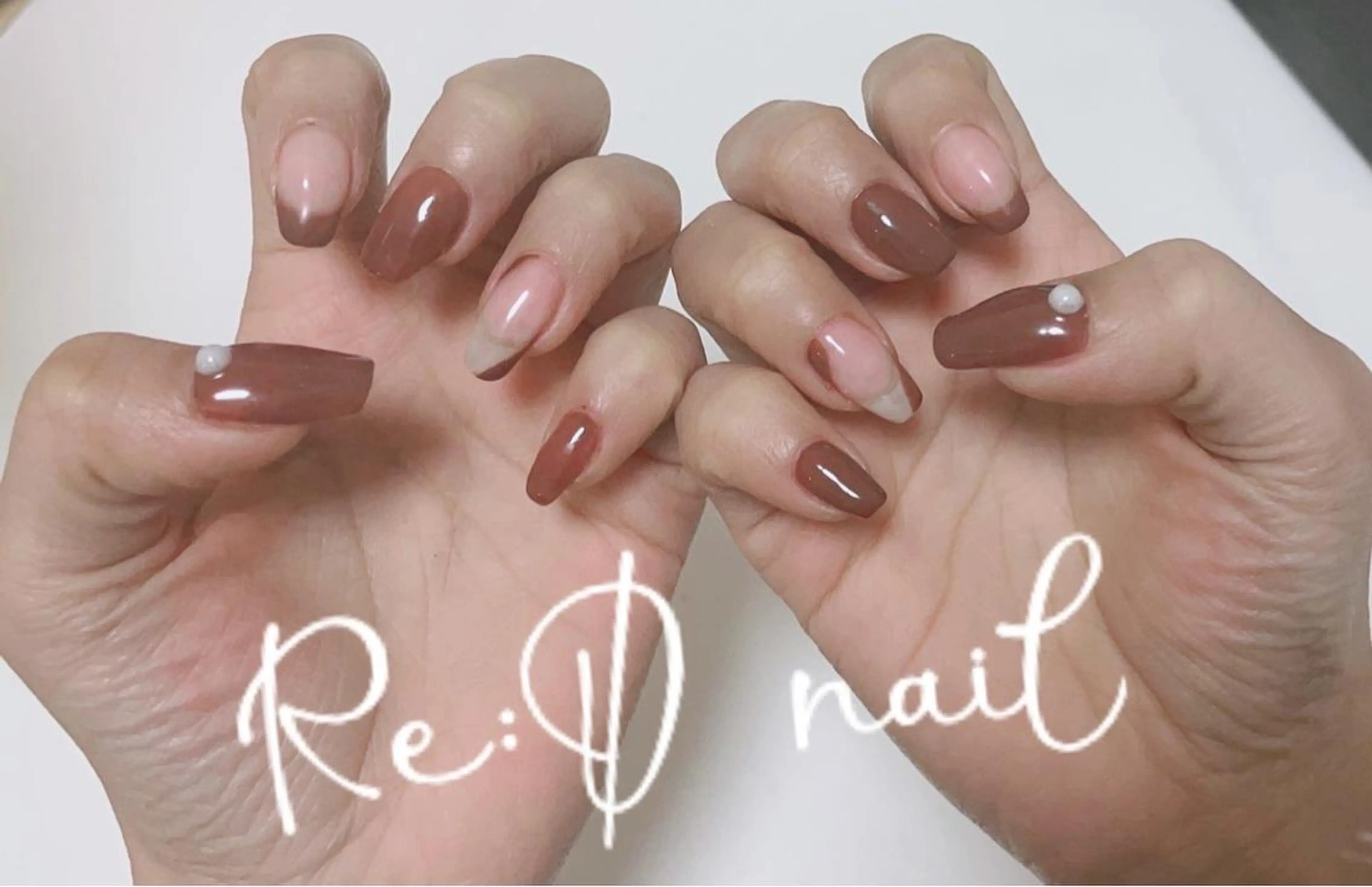 ネイル 長さ出し ハンドネイル Re:Ø nail 🩵TSUJIのネイルデザイン
