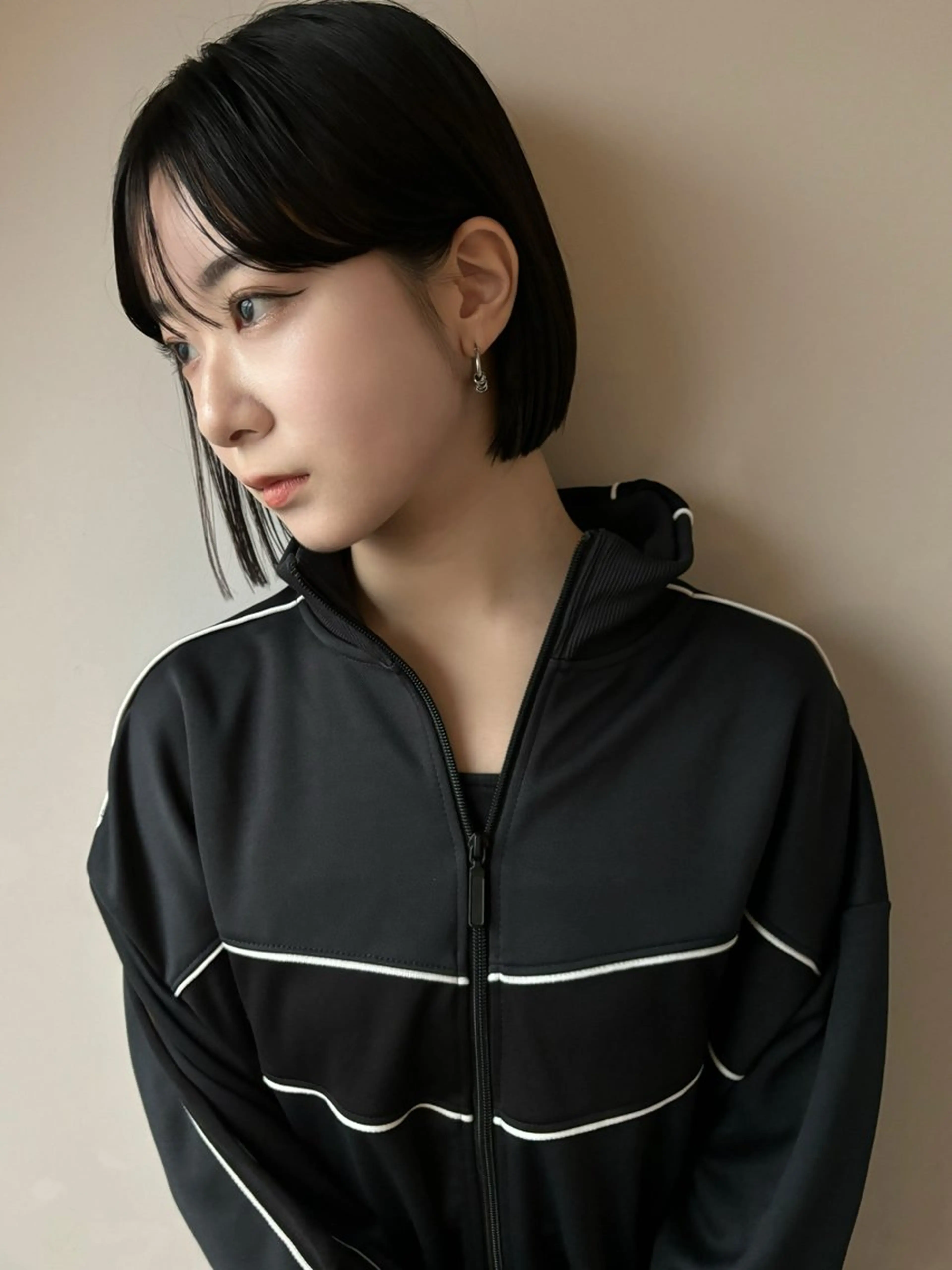 ショート カラー ボブ カット ヘアカラー レイヤーカット /透明感/千葉怜寿のヘアスタイル